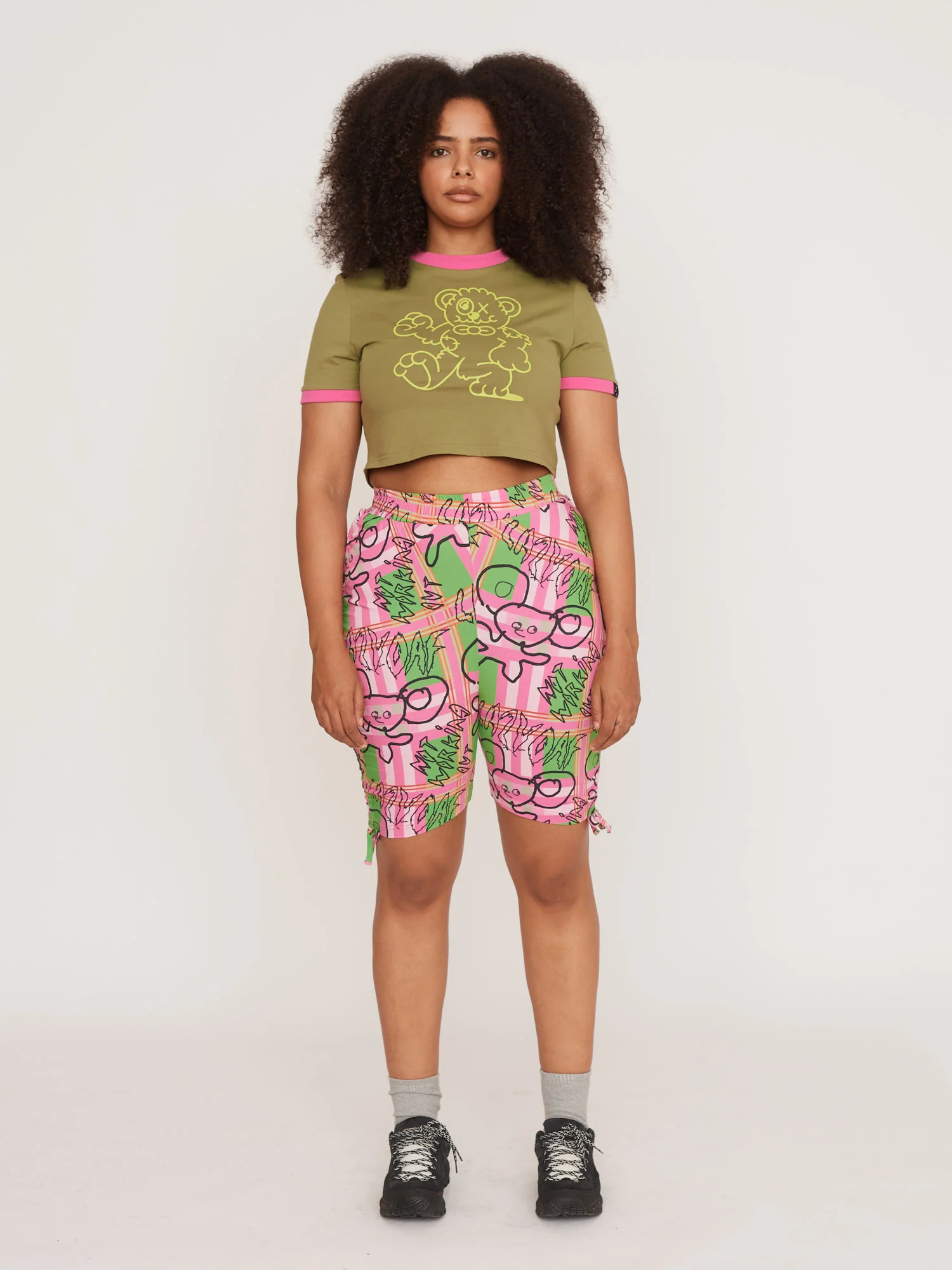 Not Working Out Rouched Cycling Shorts - Image 2
