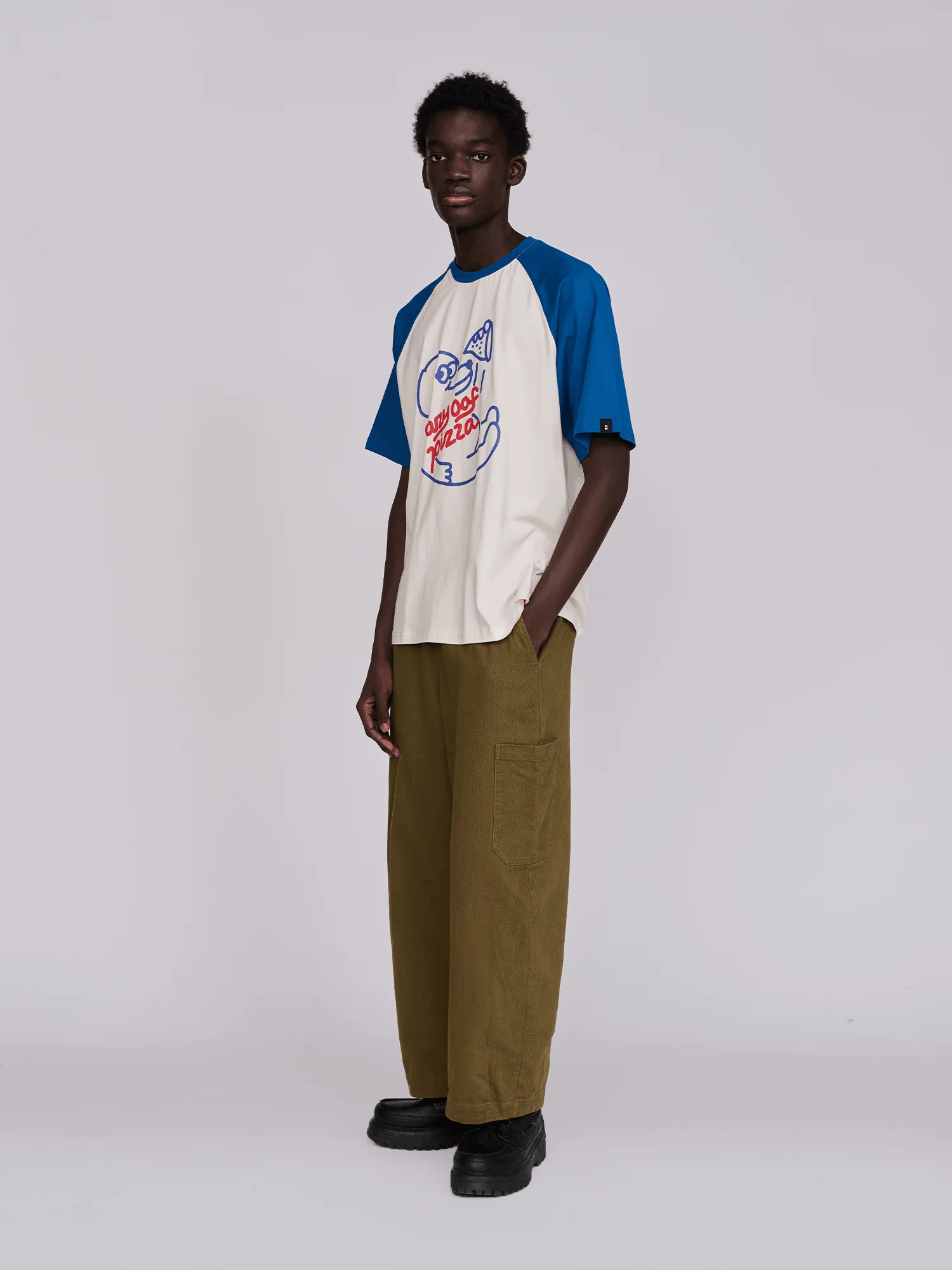 Oaf Pizza Raglan T-Shirt - Image 8