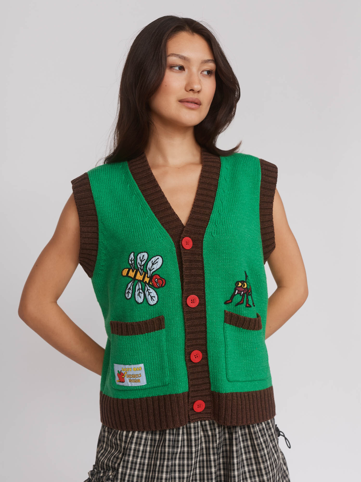 Outsiders Division x Lazy Oaf Knitted Vest - Image 3