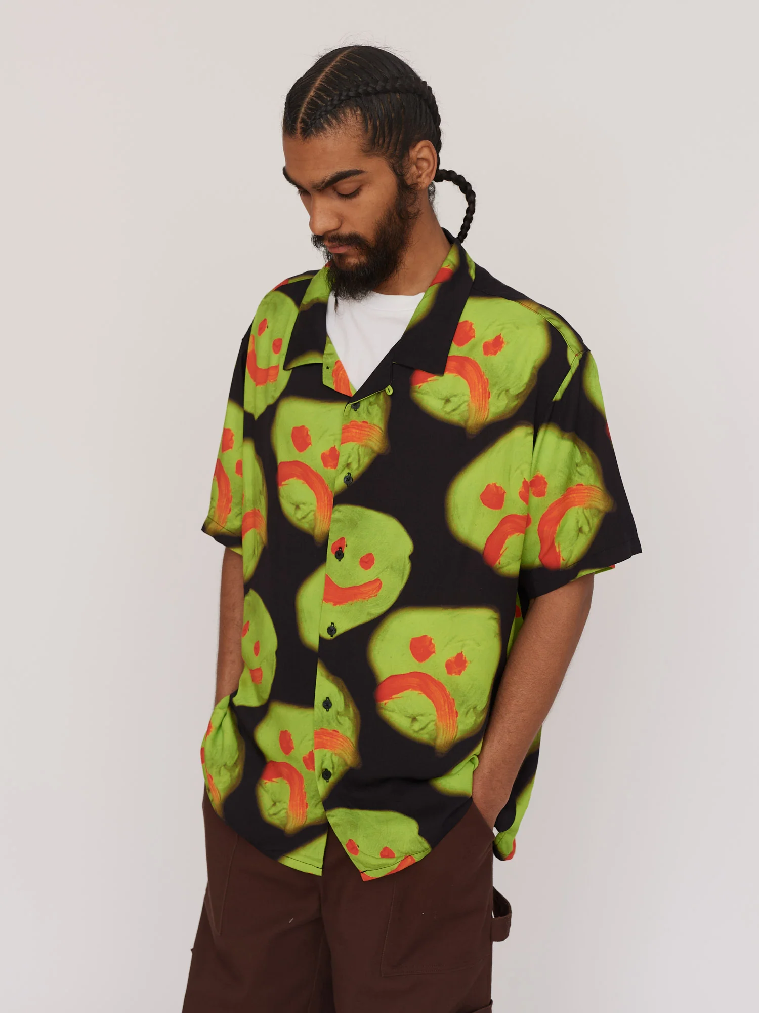 Painted Happy Sad Bowling Shirt - Image 2