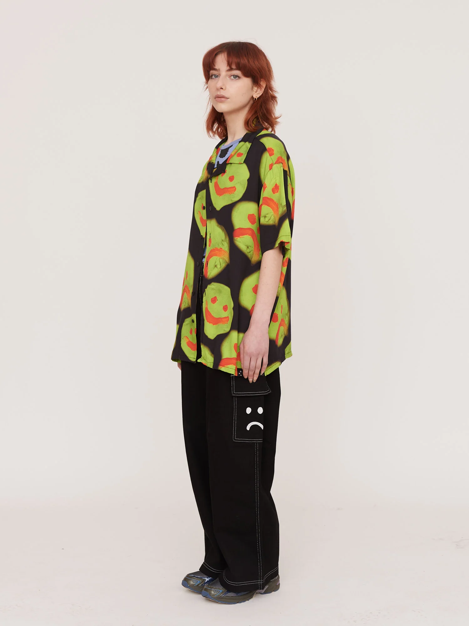 Painted Happy Sad Bowling Shirt - Image 6