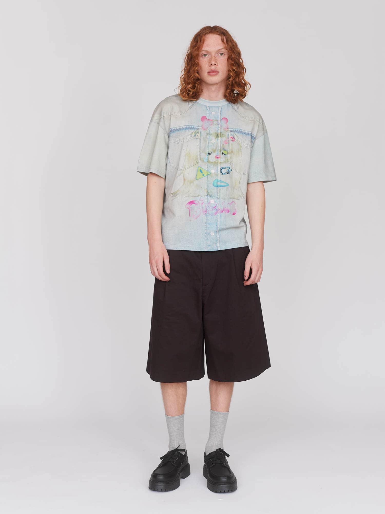 Party Pooper Denim Print Tee - Image 7