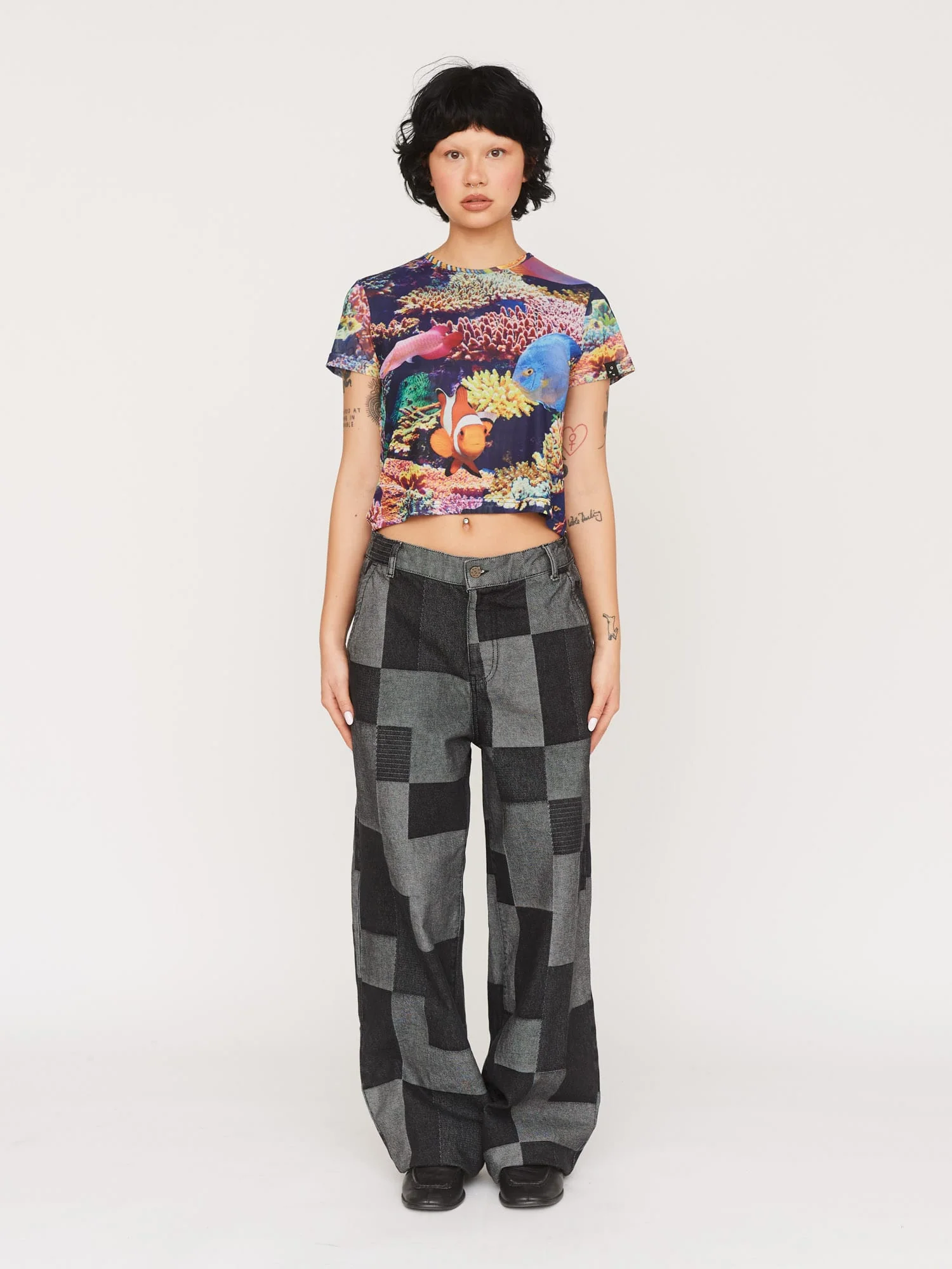 Patchwork Denim Jeans - Image 7