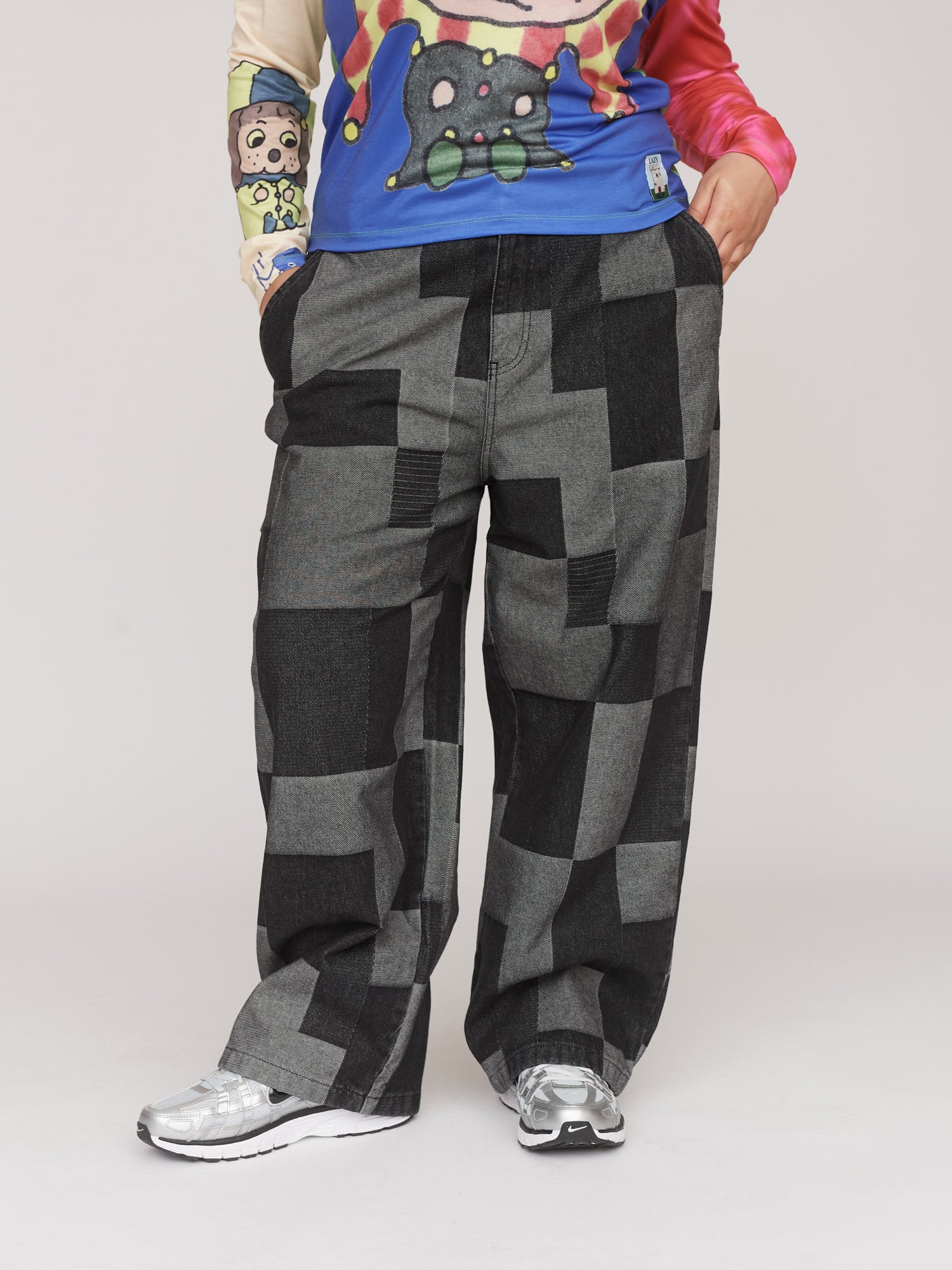 Patchwork Denim Jeans - Image 8