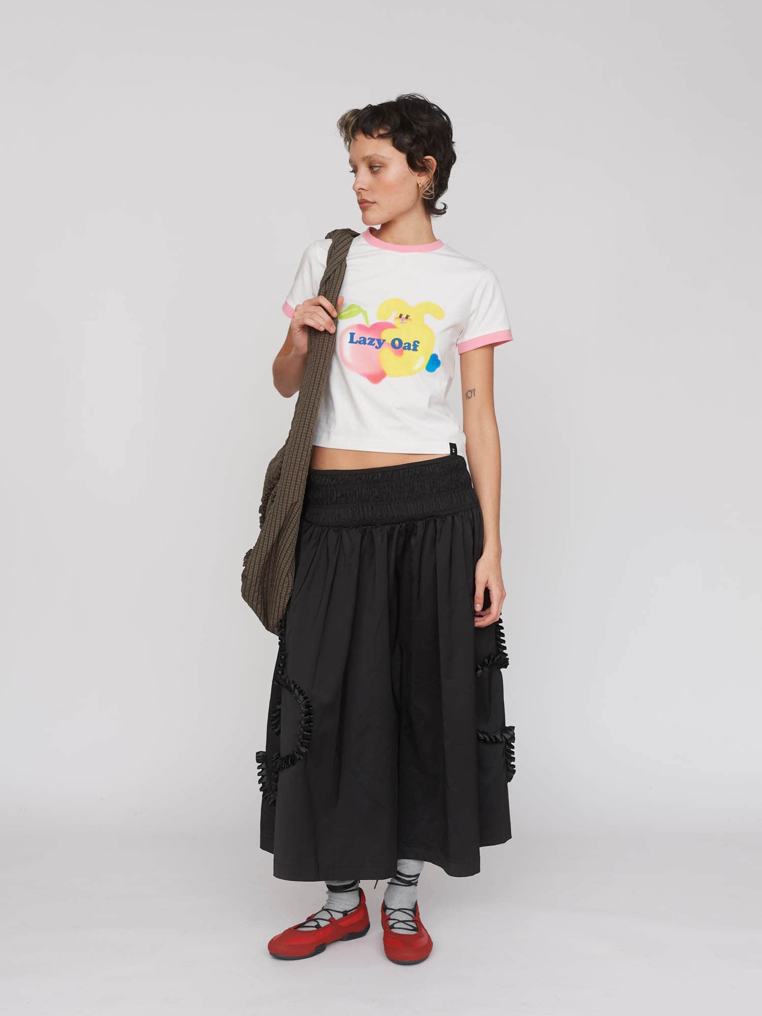 Peach Rabbit Fitted Tee - Image 4