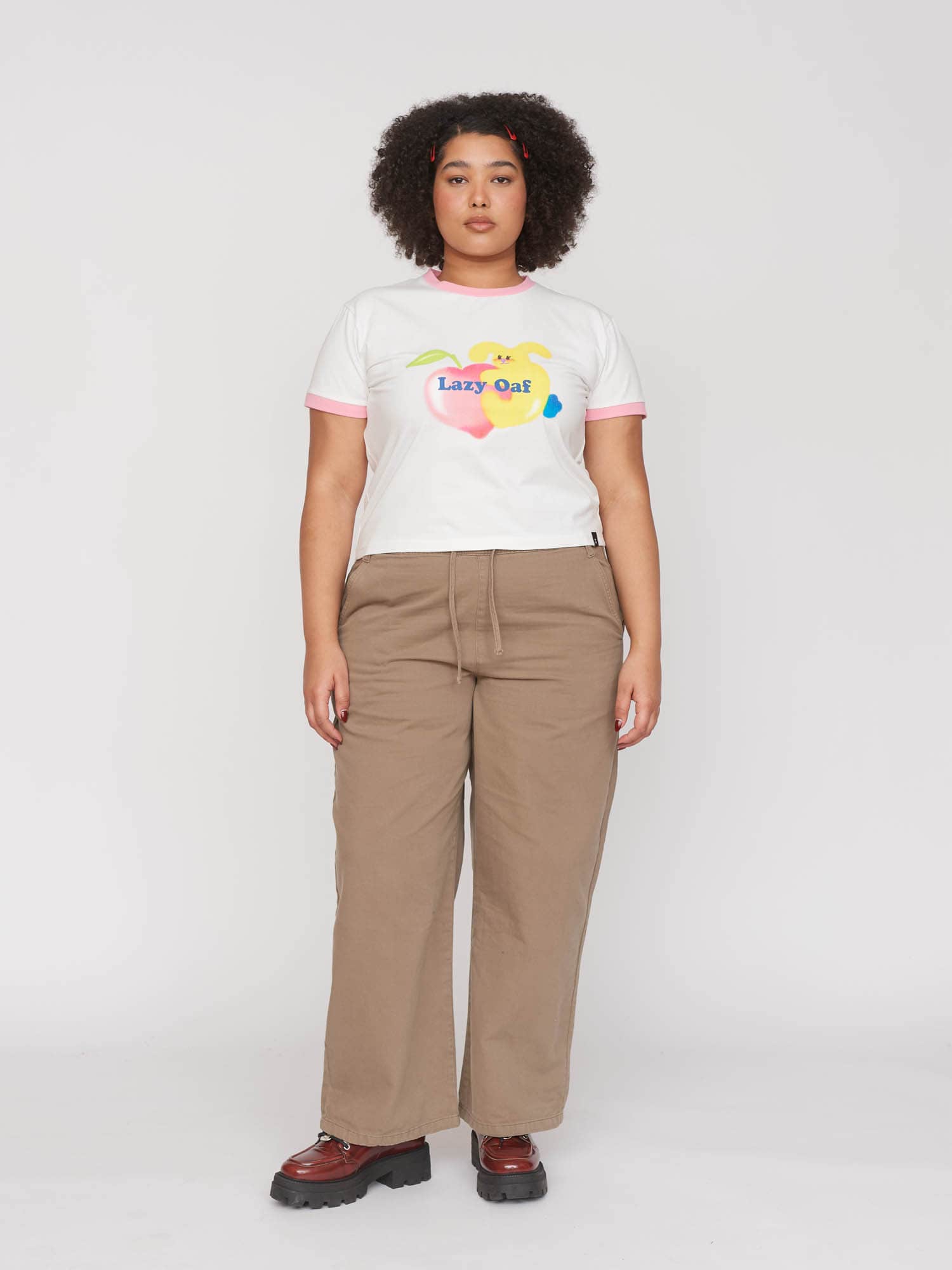 Peach Rabbit Fitted Tee - Image 8