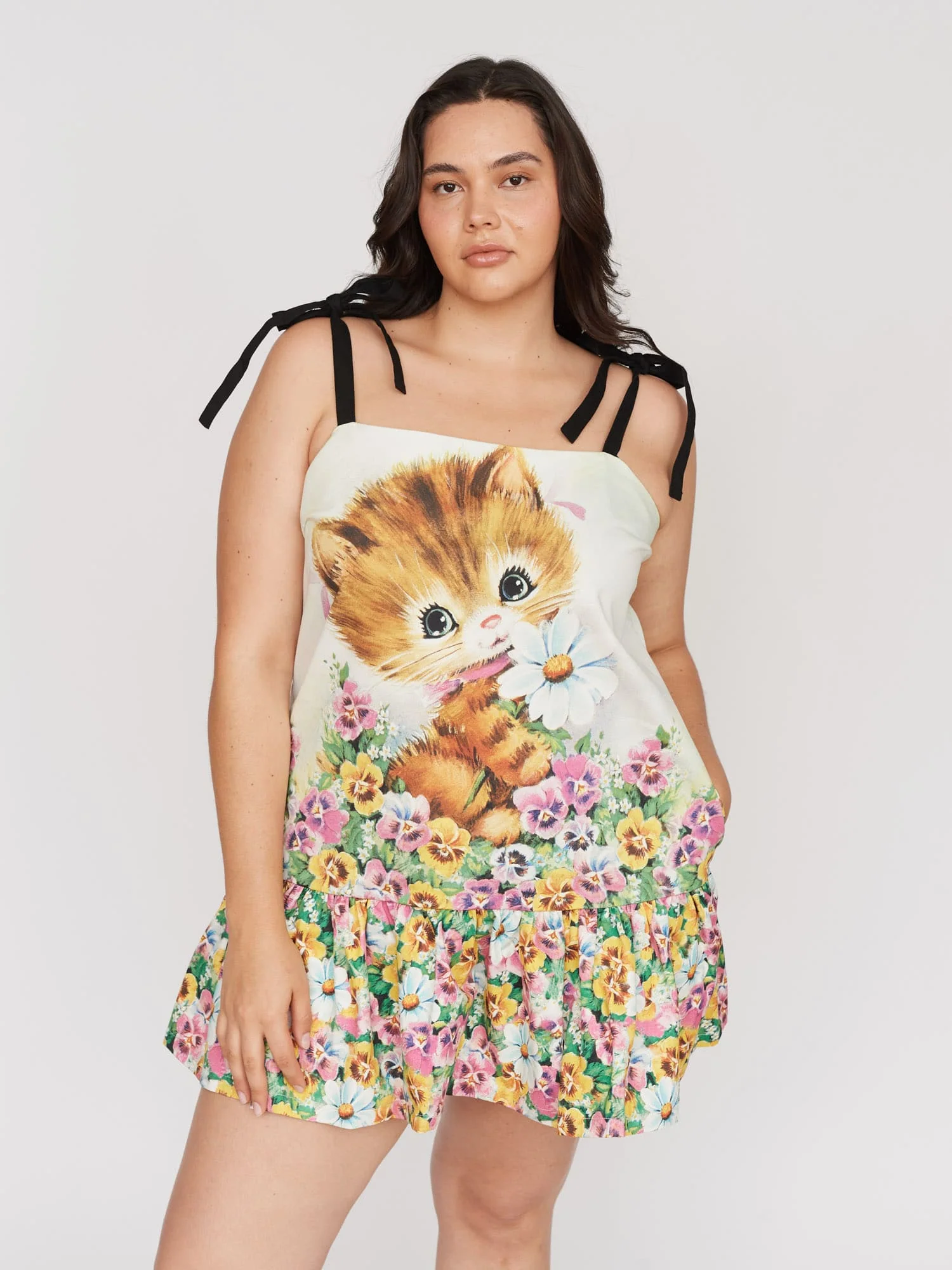 Picking Flowers Kitten Dress - Image 4