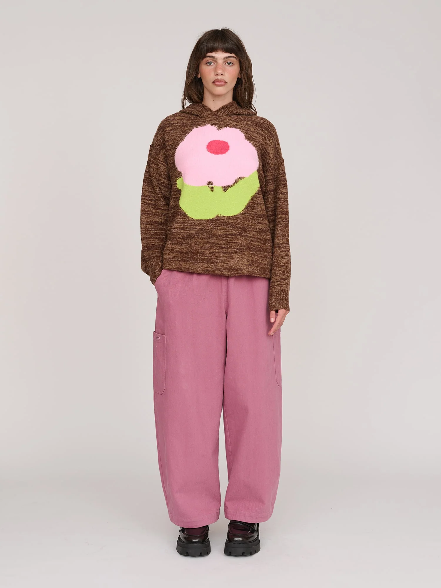 Pink Fuzz Flower Oversized Jumper - Image 7