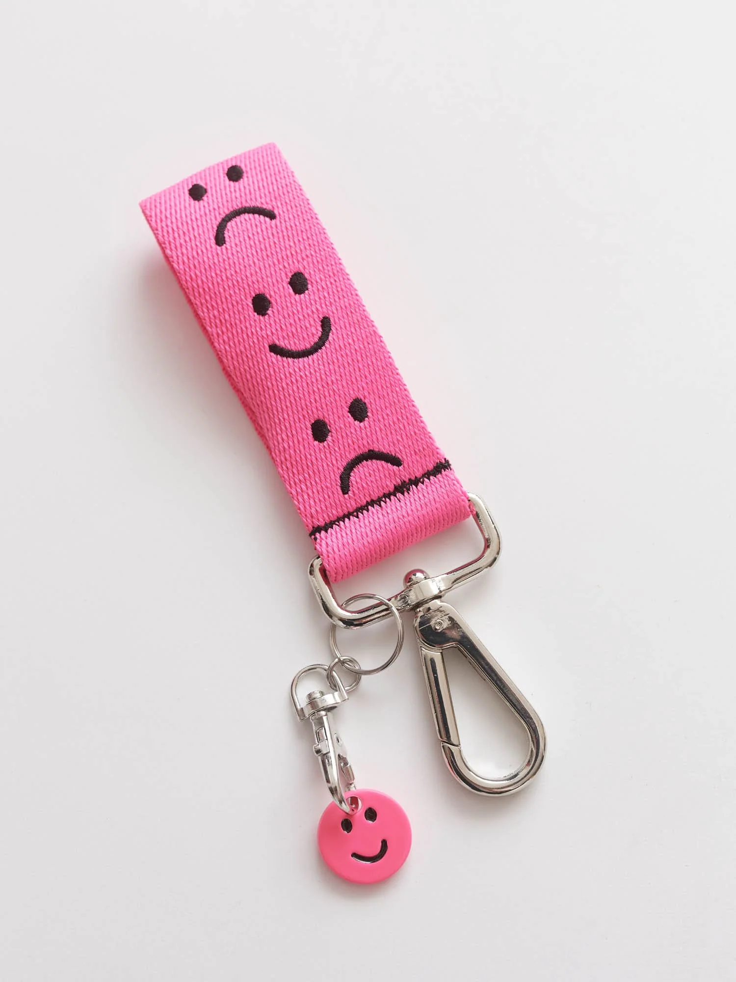 Pink Happy Sad Keyring - Image 2