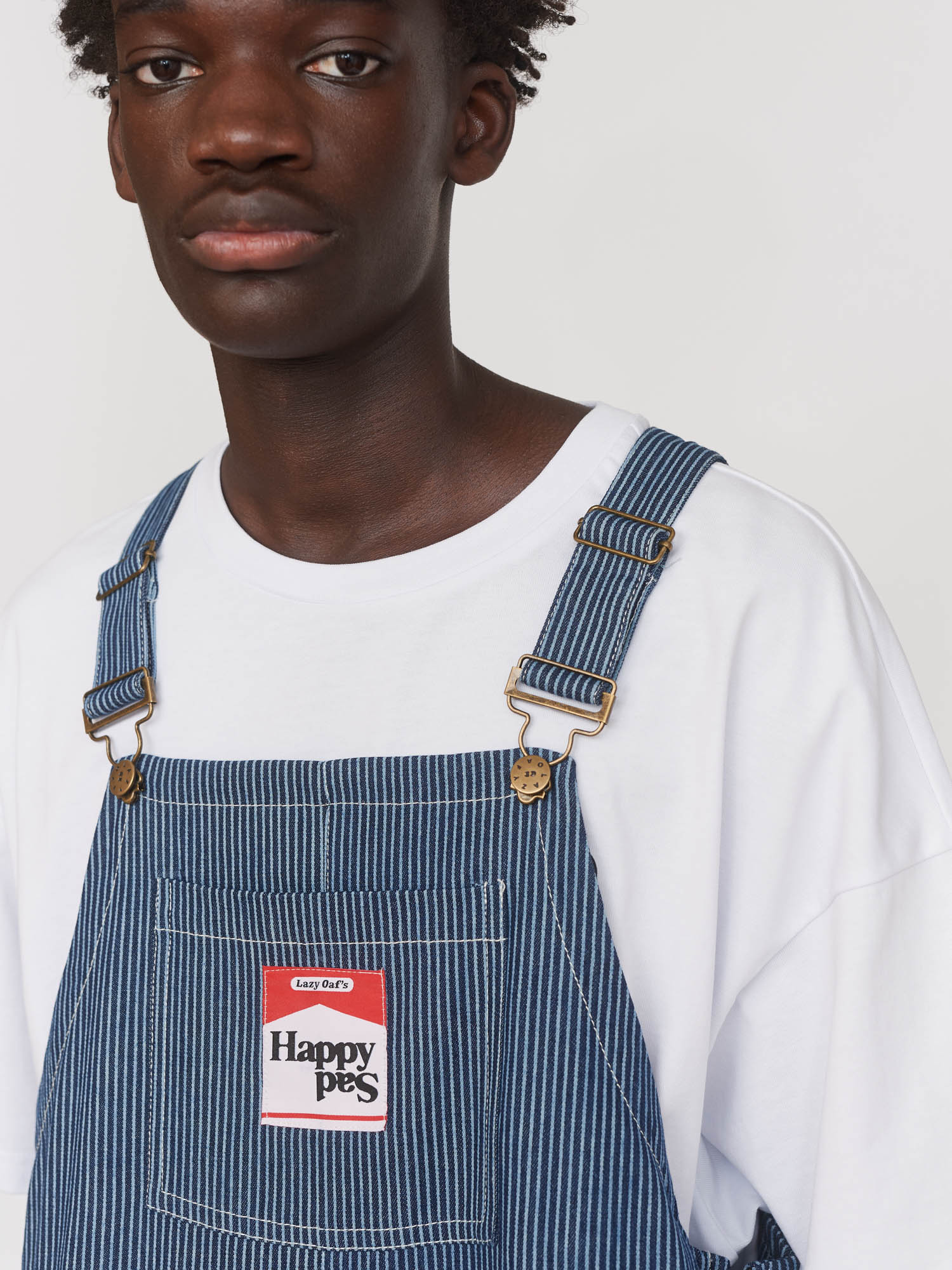 Pinstripe Oversized Dungarees - Image 7
