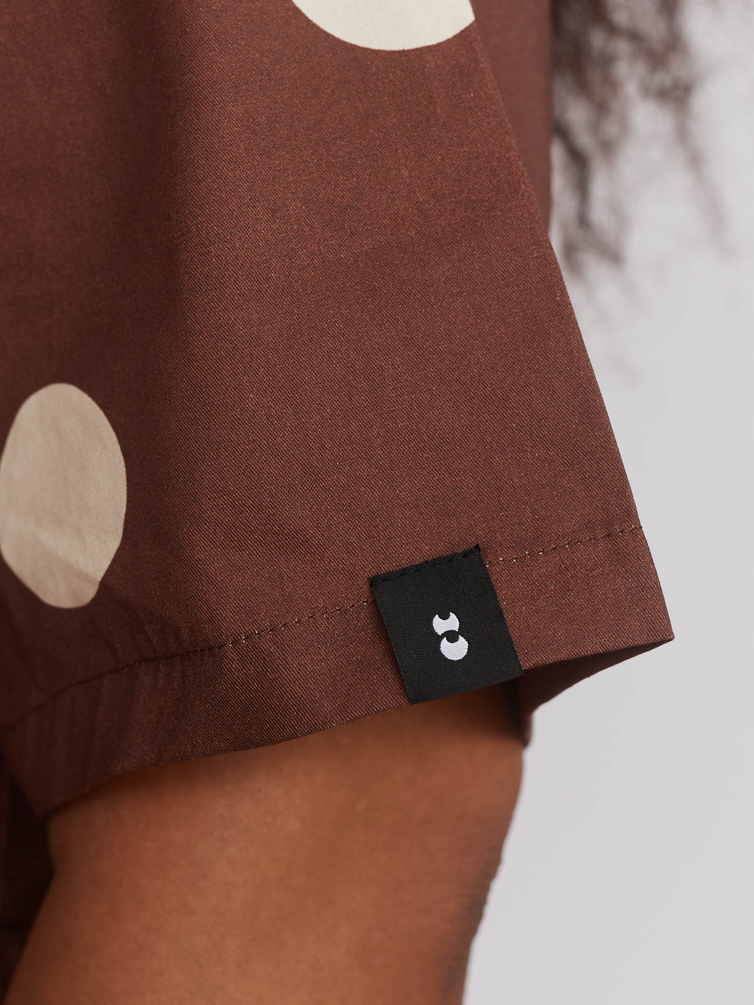 Polka Dot Mini Shirt Dress - Image 4