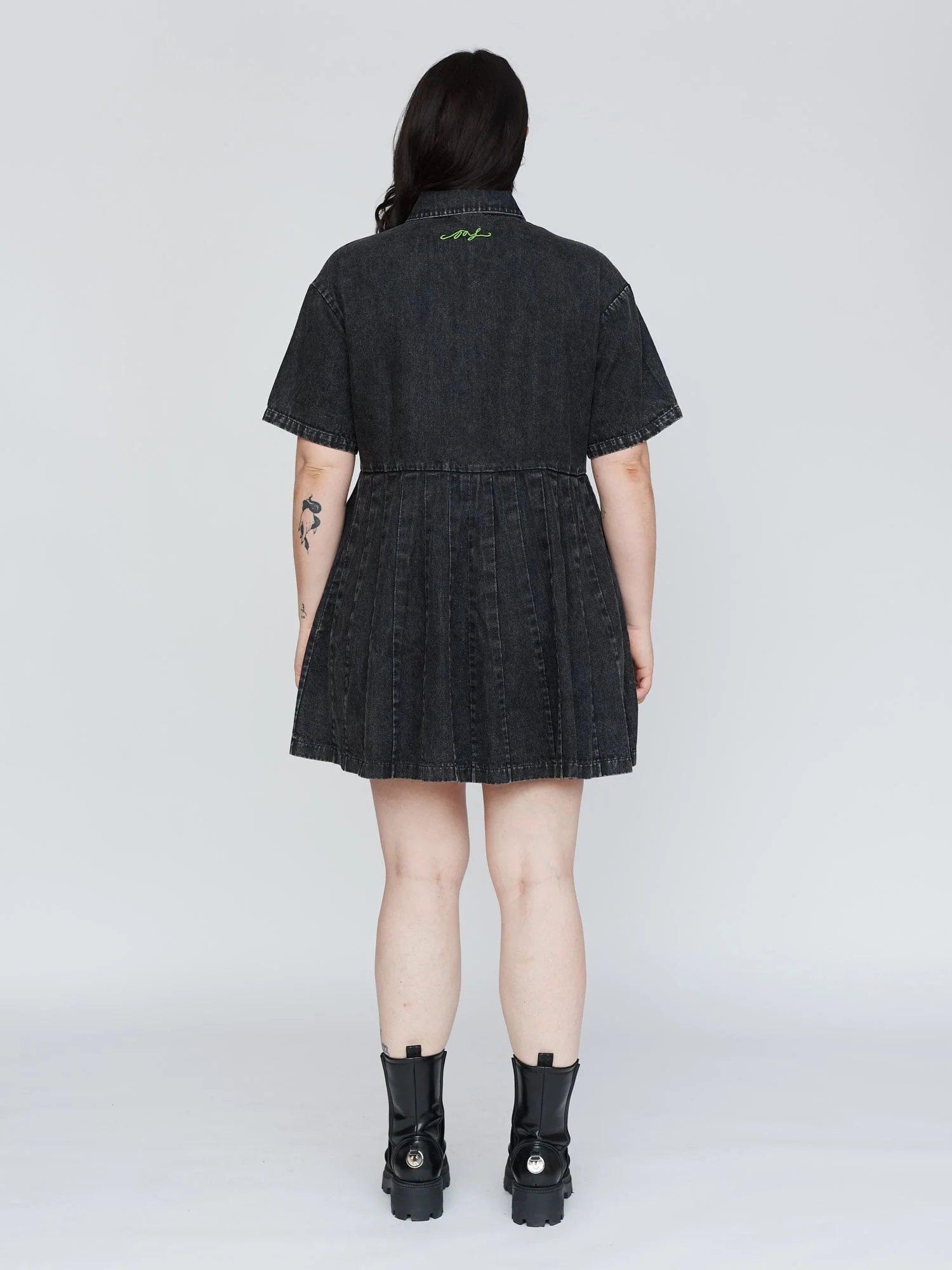 Pleated Shirt Dress - Image 5