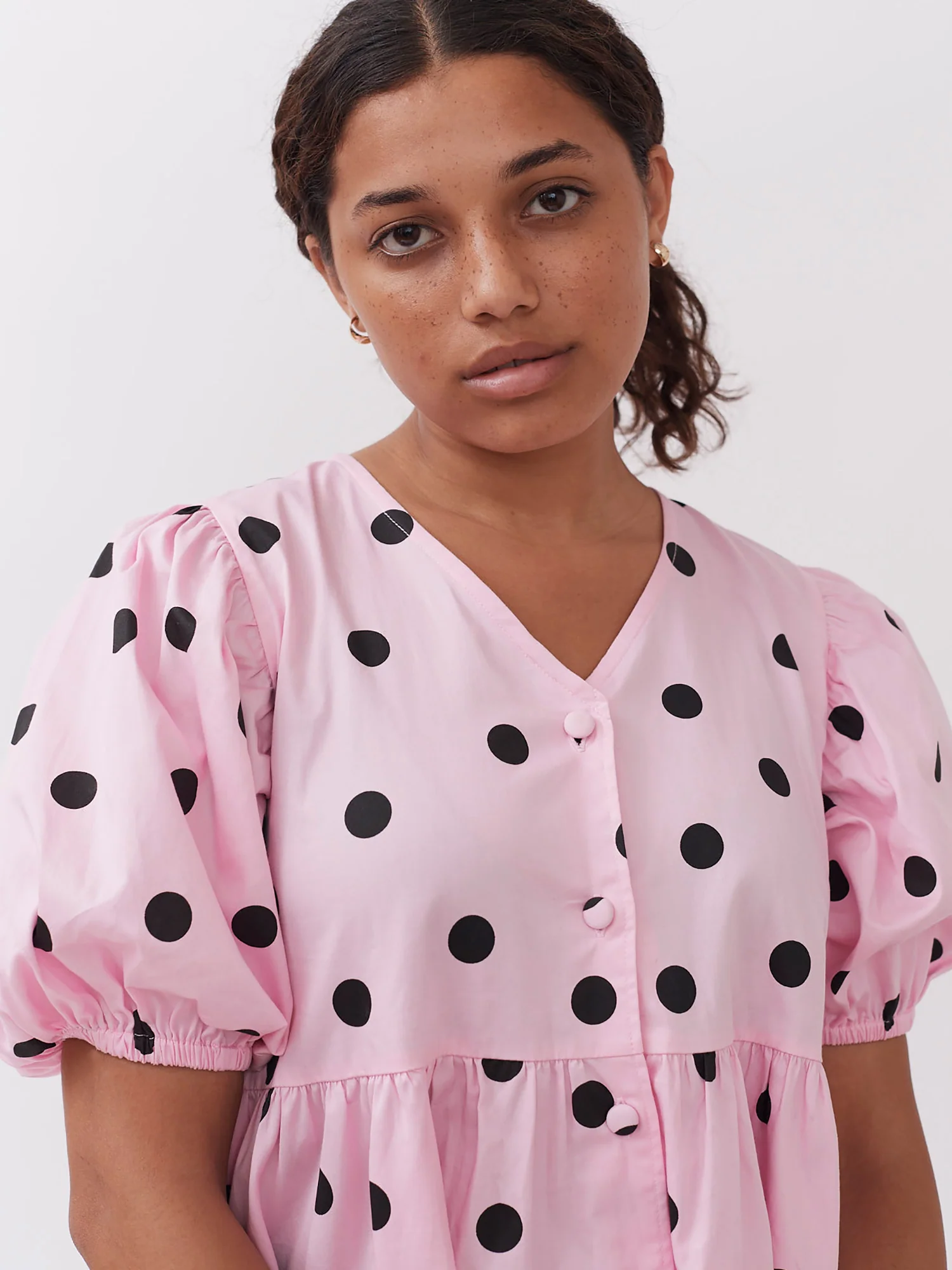 Lazy Oaf Polka Dot Puff Sleeve Dress - Image 5
