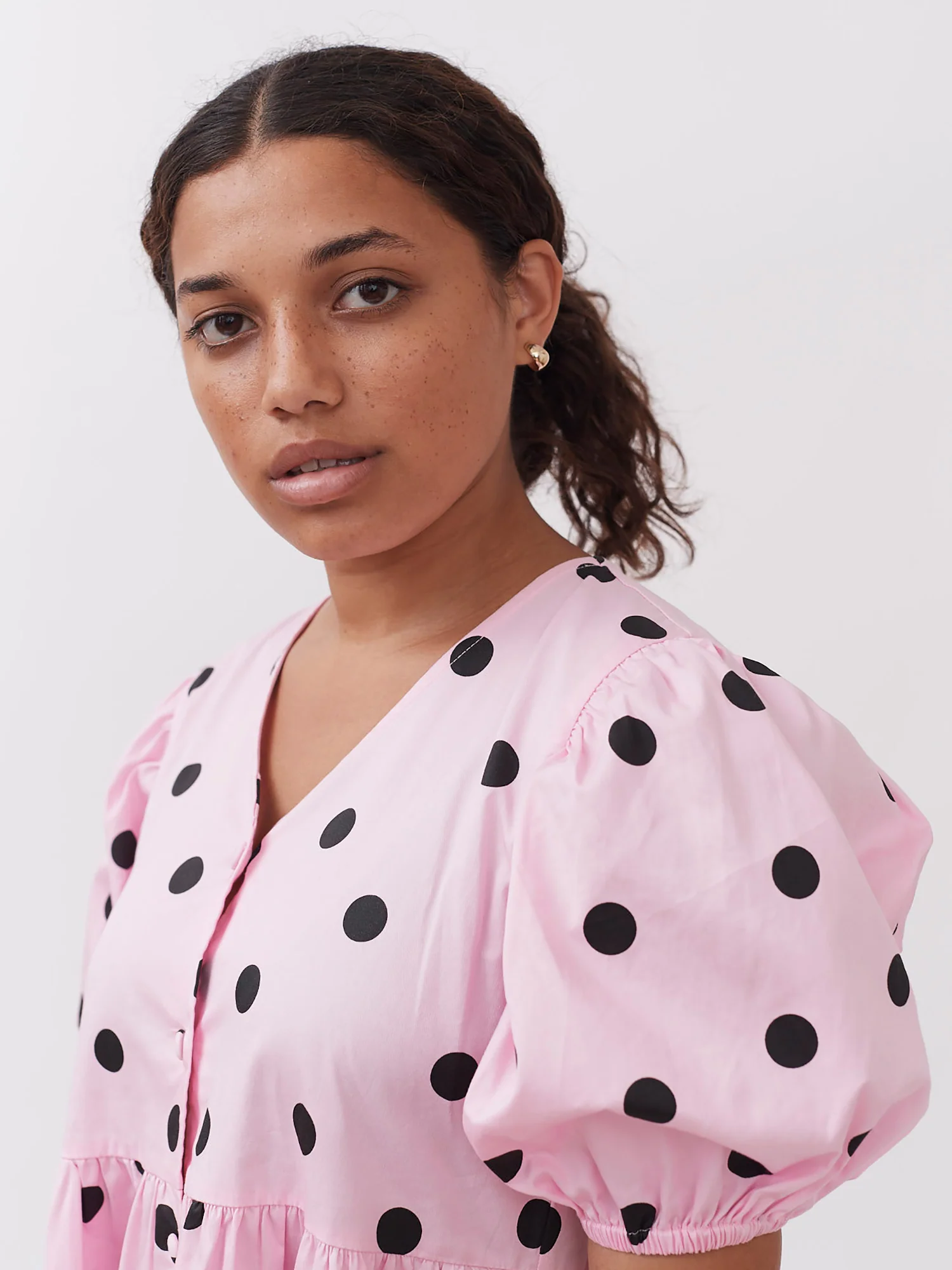 Lazy Oaf Polka Dot Puff Sleeve Dress - Image 6