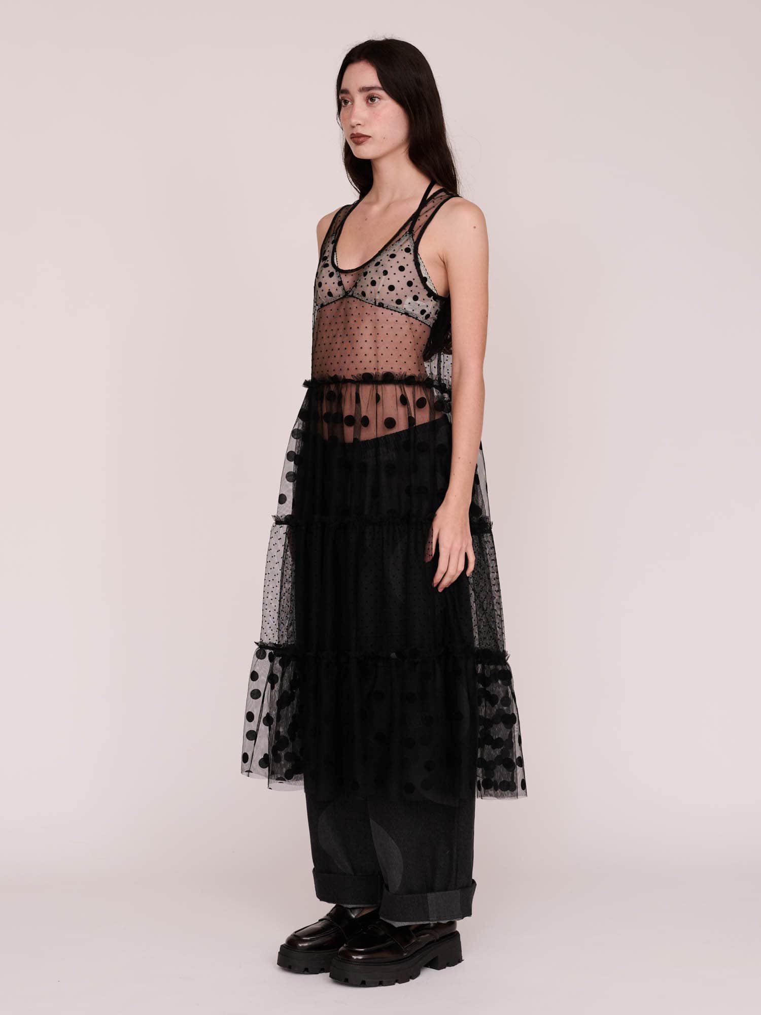 Polka Dot Sheer Dress - Image 3