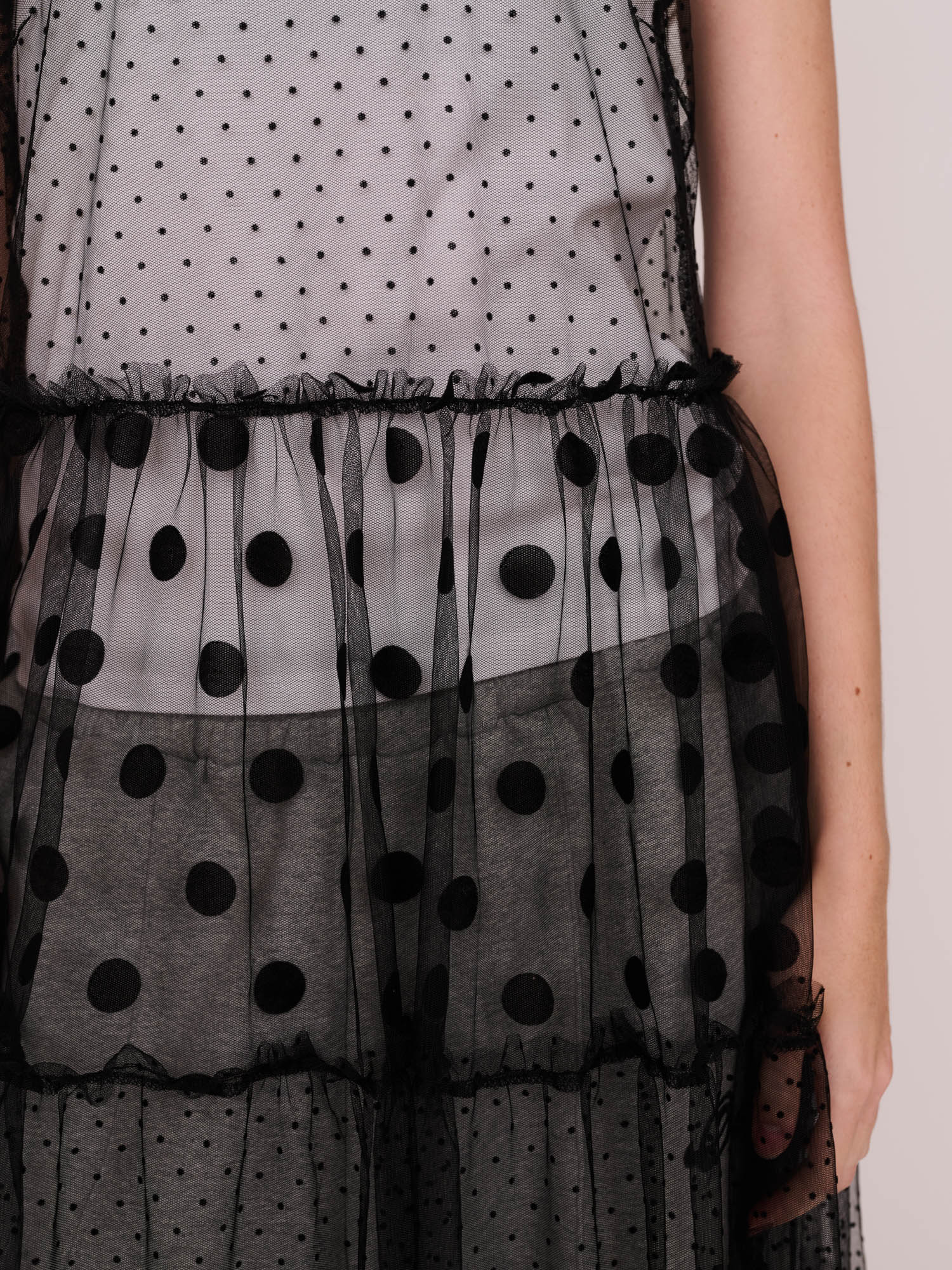 Polka Dot Sheer Dress - Image 4