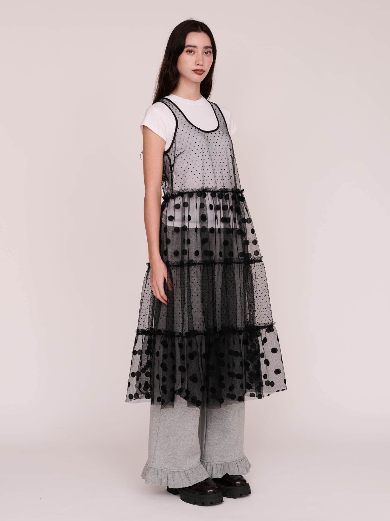 Polka Dot Sheer Dress - Image 7
