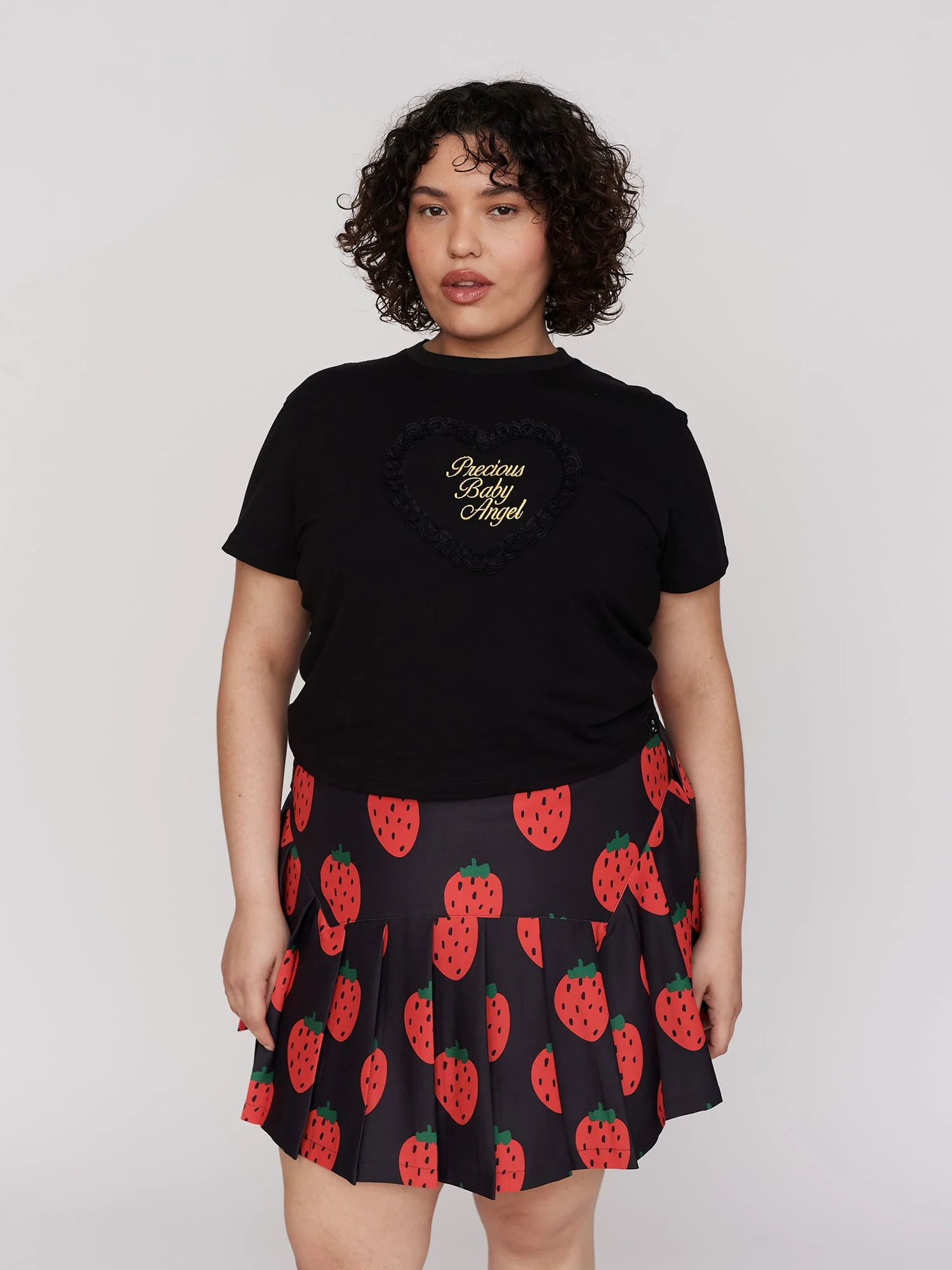 Black Precious Baby Angel Fitted Tee - Image 3