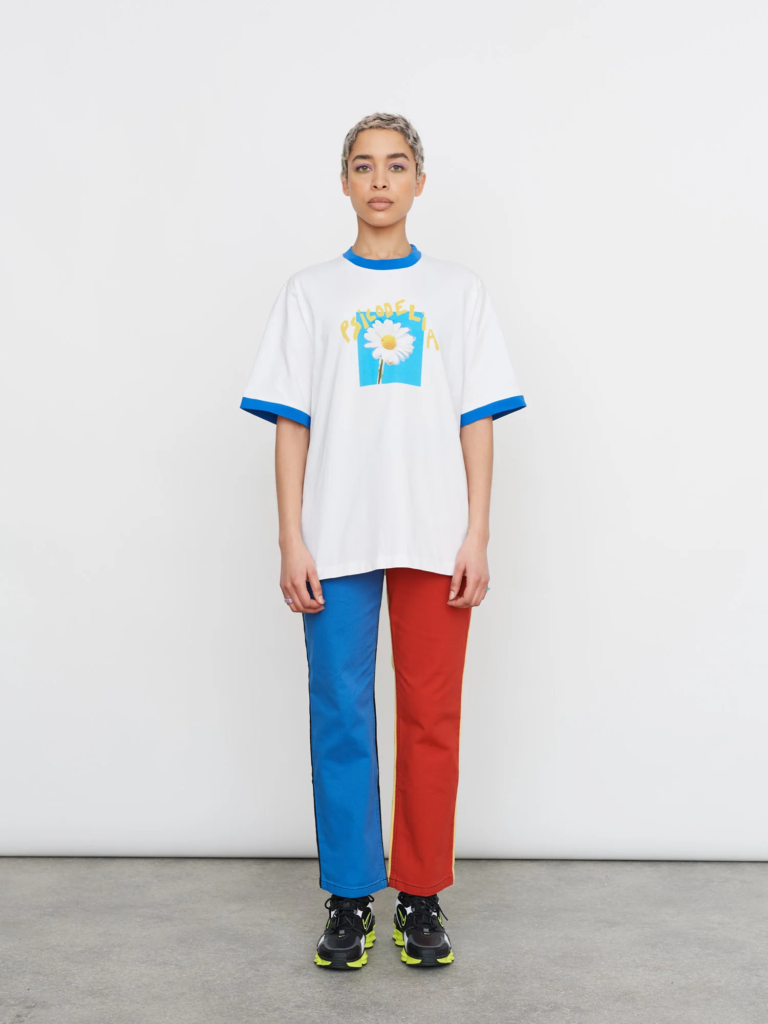 LO X David Méndez Alonso Psicodelia Flower Ringer T-Shirt - Image 2