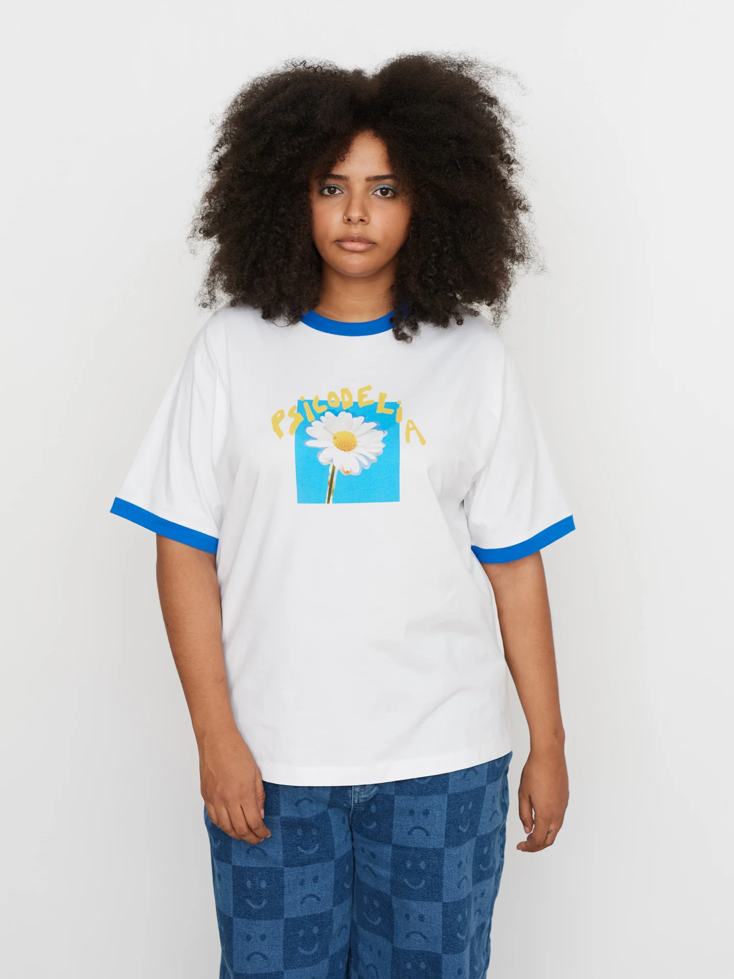 LO X David Méndez Alonso Psicodelia Flower Ringer T-Shirt - Image 3