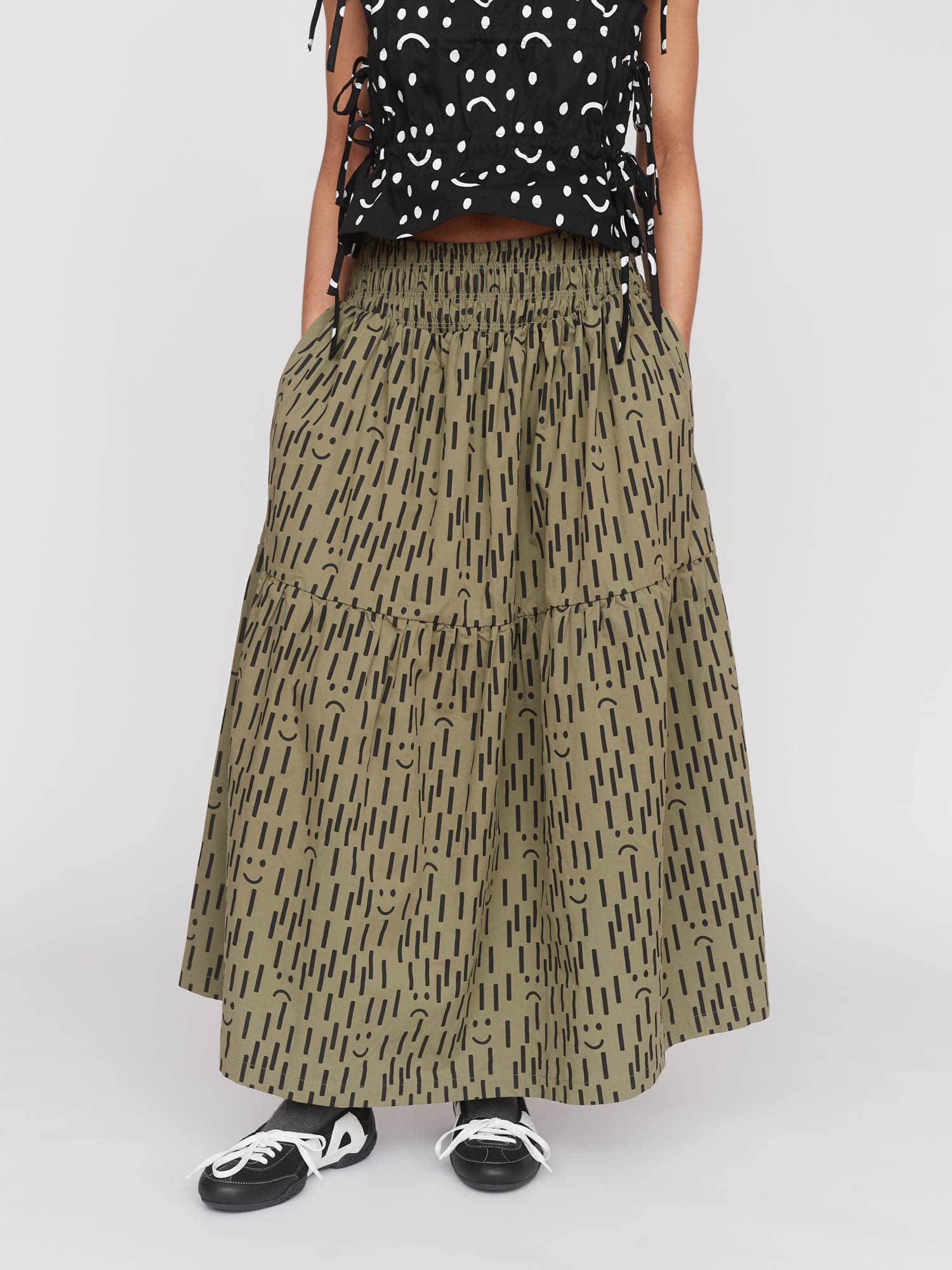 Rain Camo Maxi Skirt