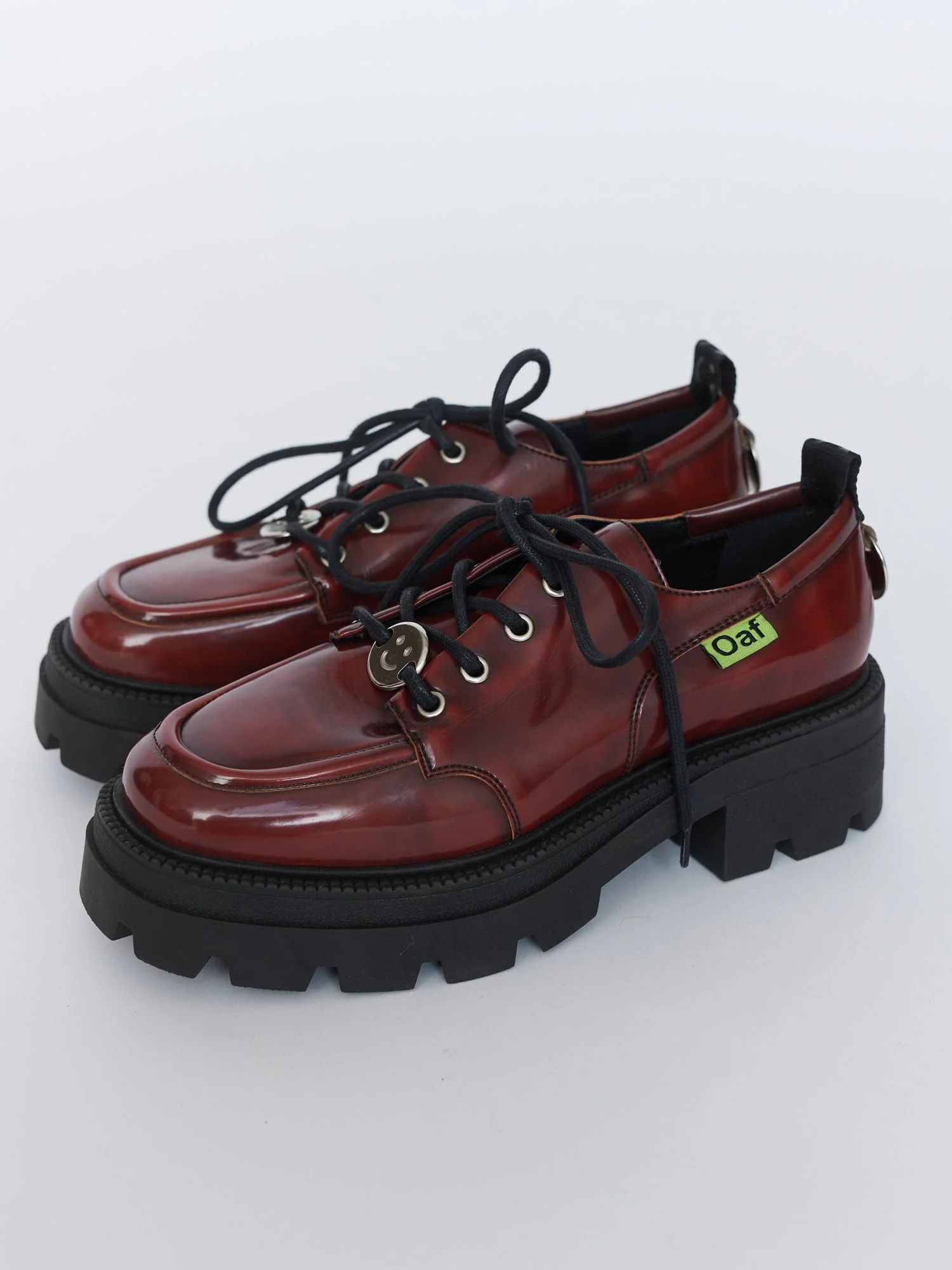 Red Stitches Lace Up
