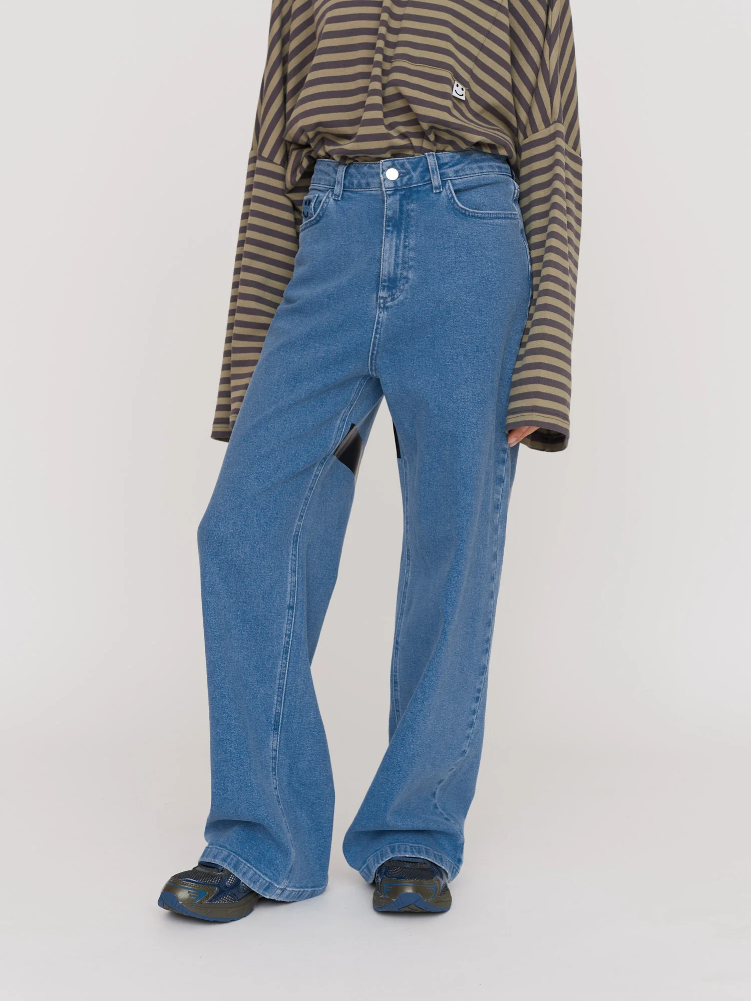 Sad Face Wide Leg Jeans - Image 3
