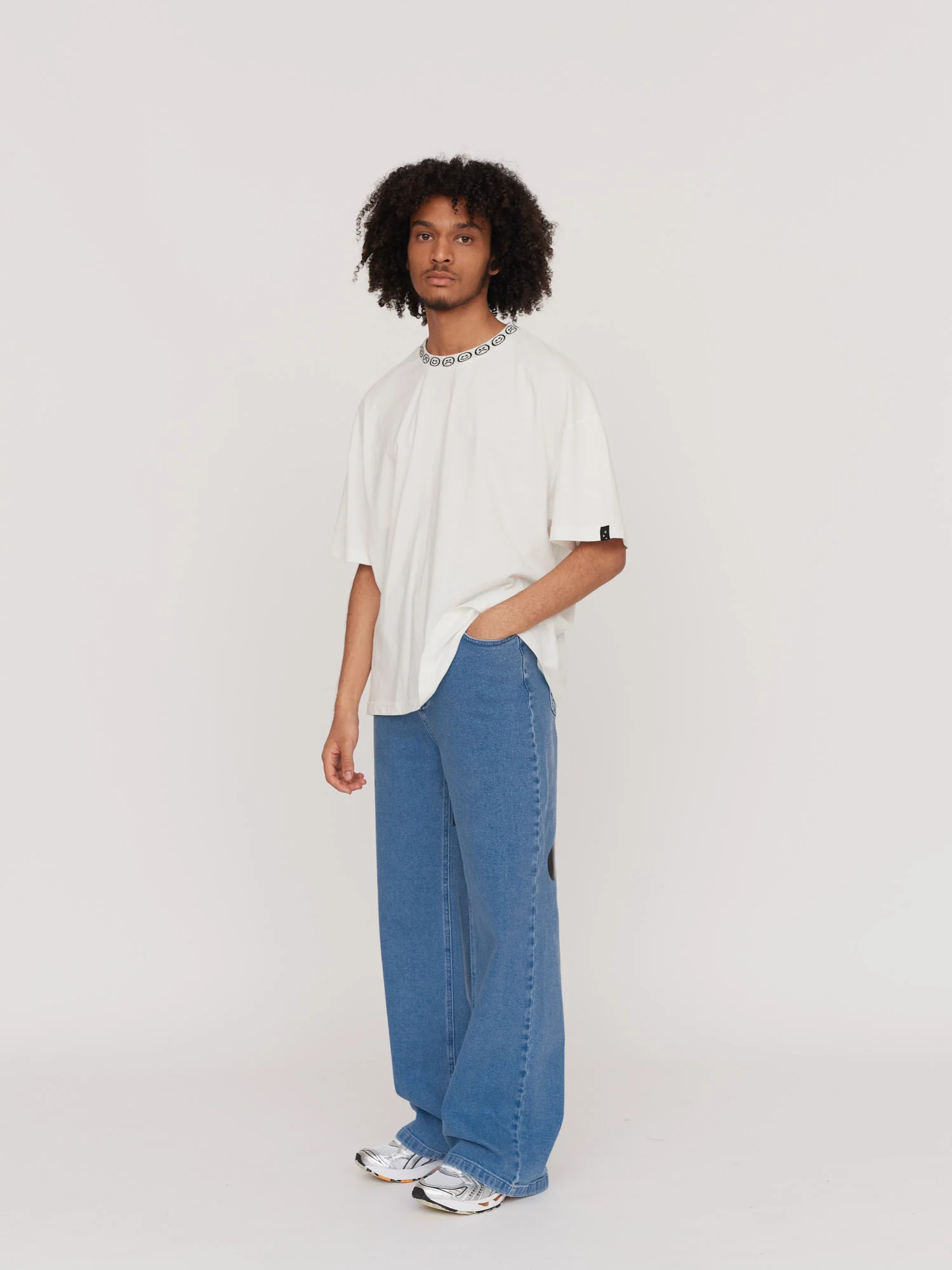 Sad Face Wide Leg Jeans - Image 7