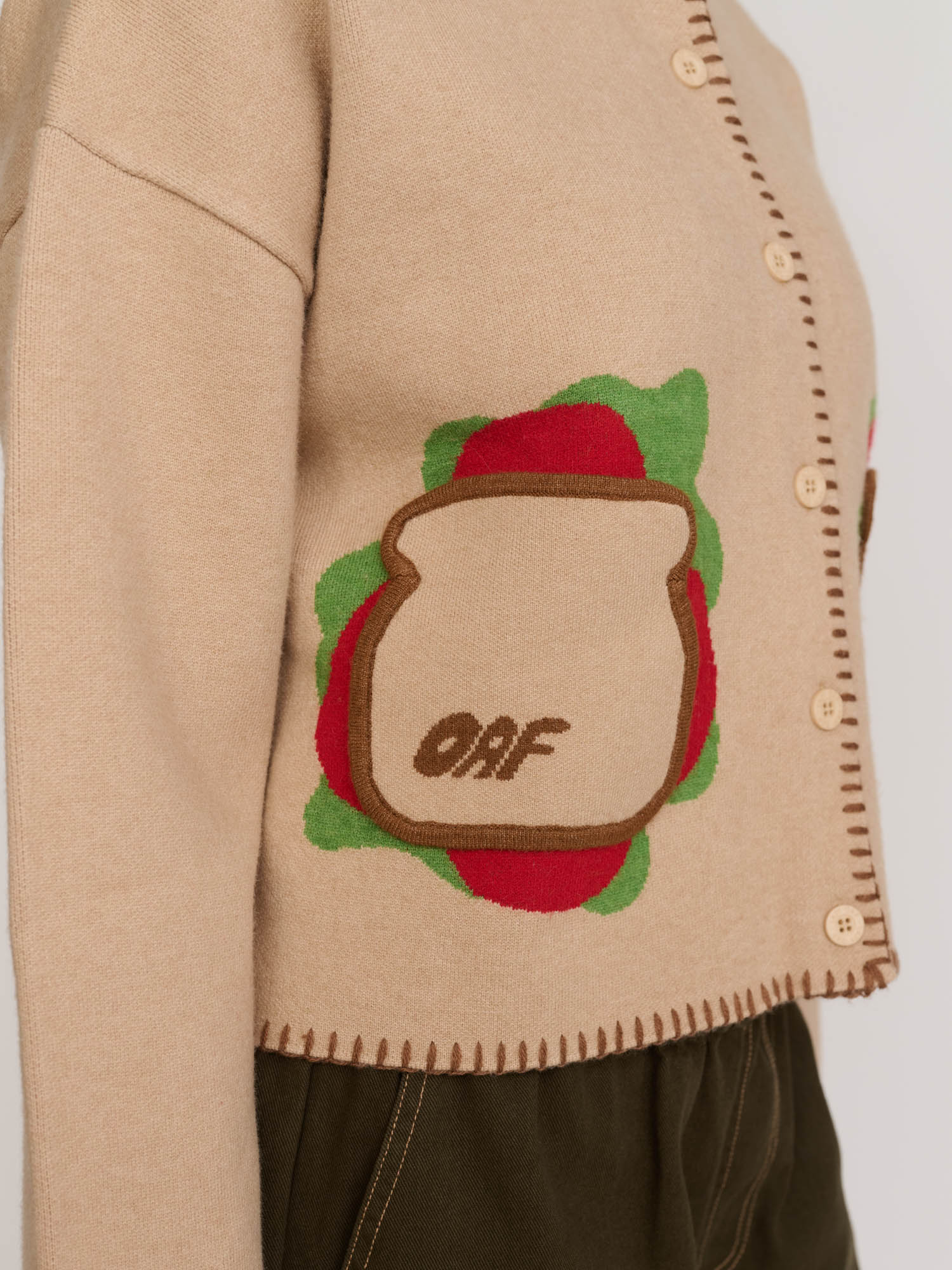 Sandwich Pocket Knitted Cardigan - Image 3