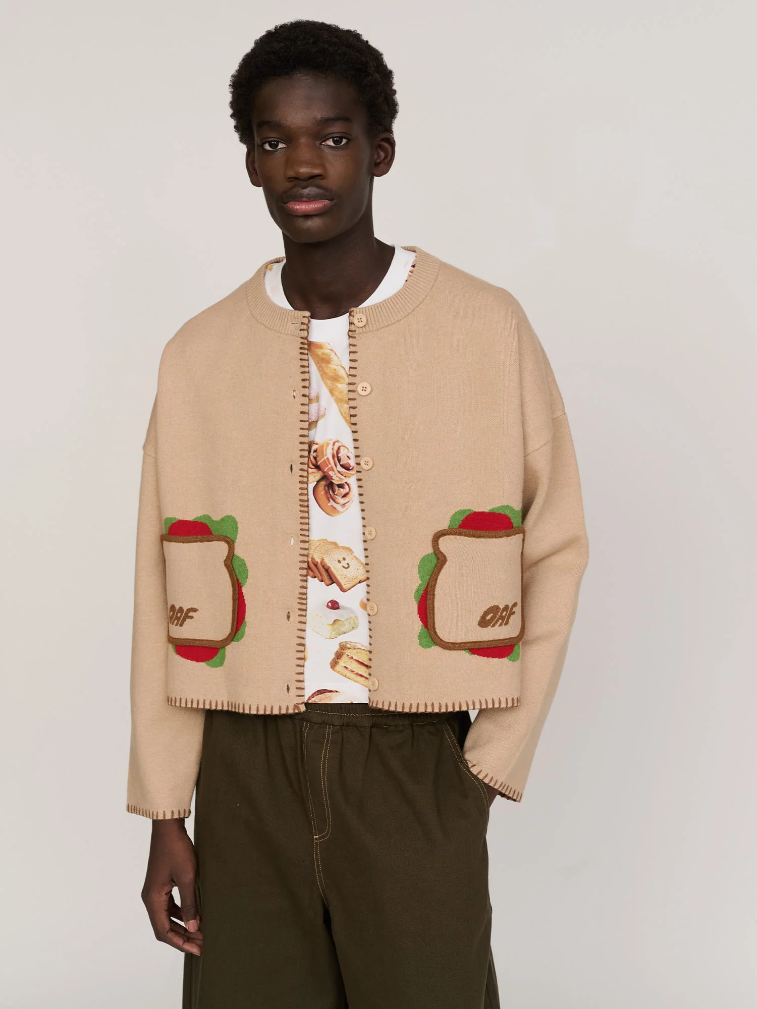 Sandwich Pocket Knitted Cardigan - Image 4