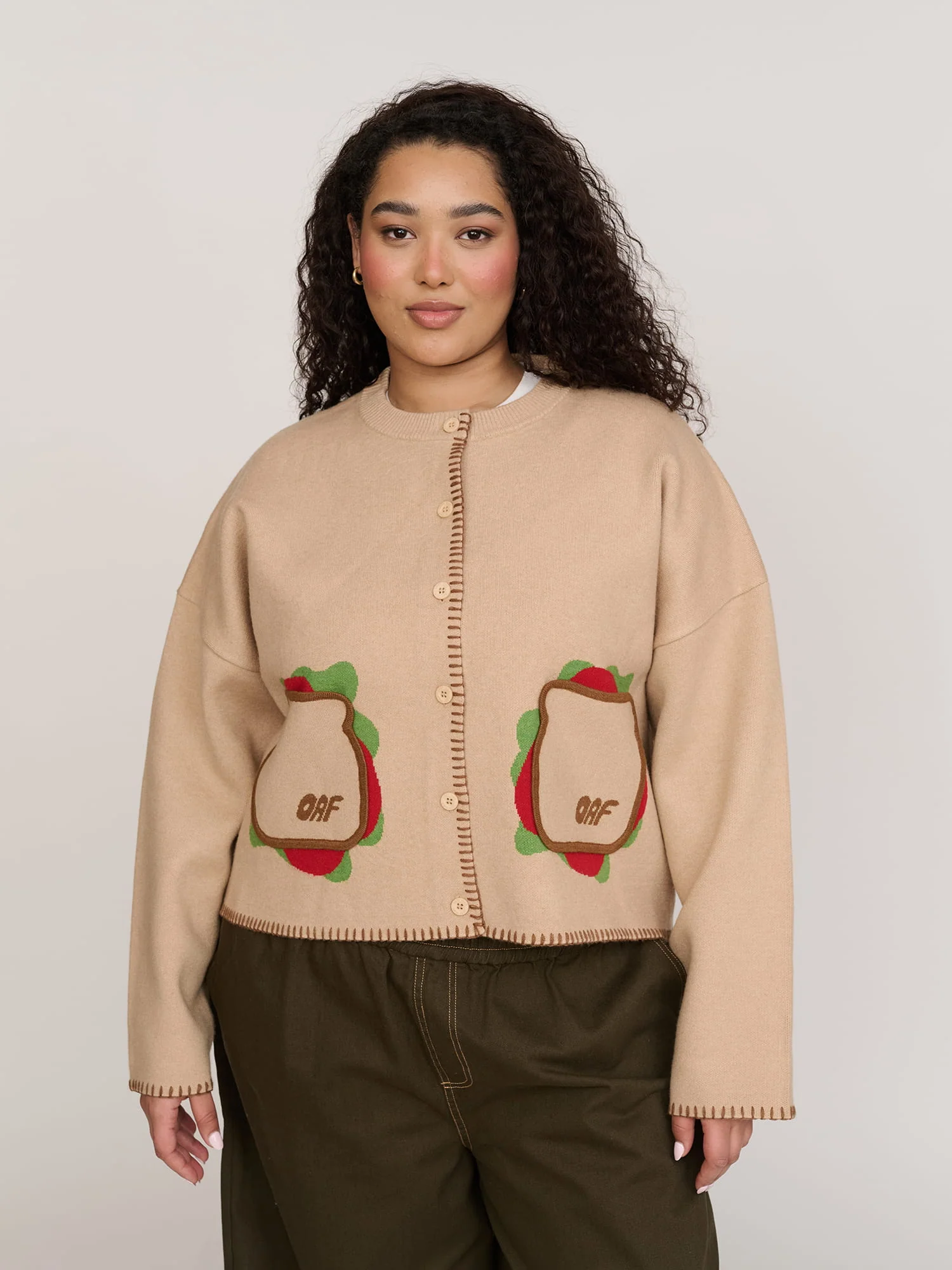 Sandwich Pocket Knitted Cardigan - Image 6