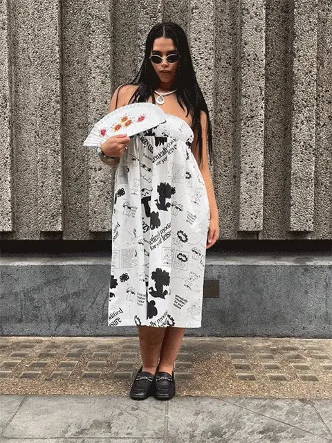 Scientific Print Maxi Skirt - Image 2