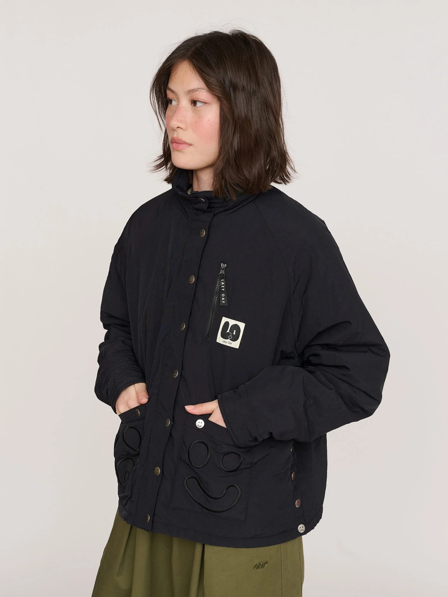 Short Wadded Happy Sad Jacket - Image 8