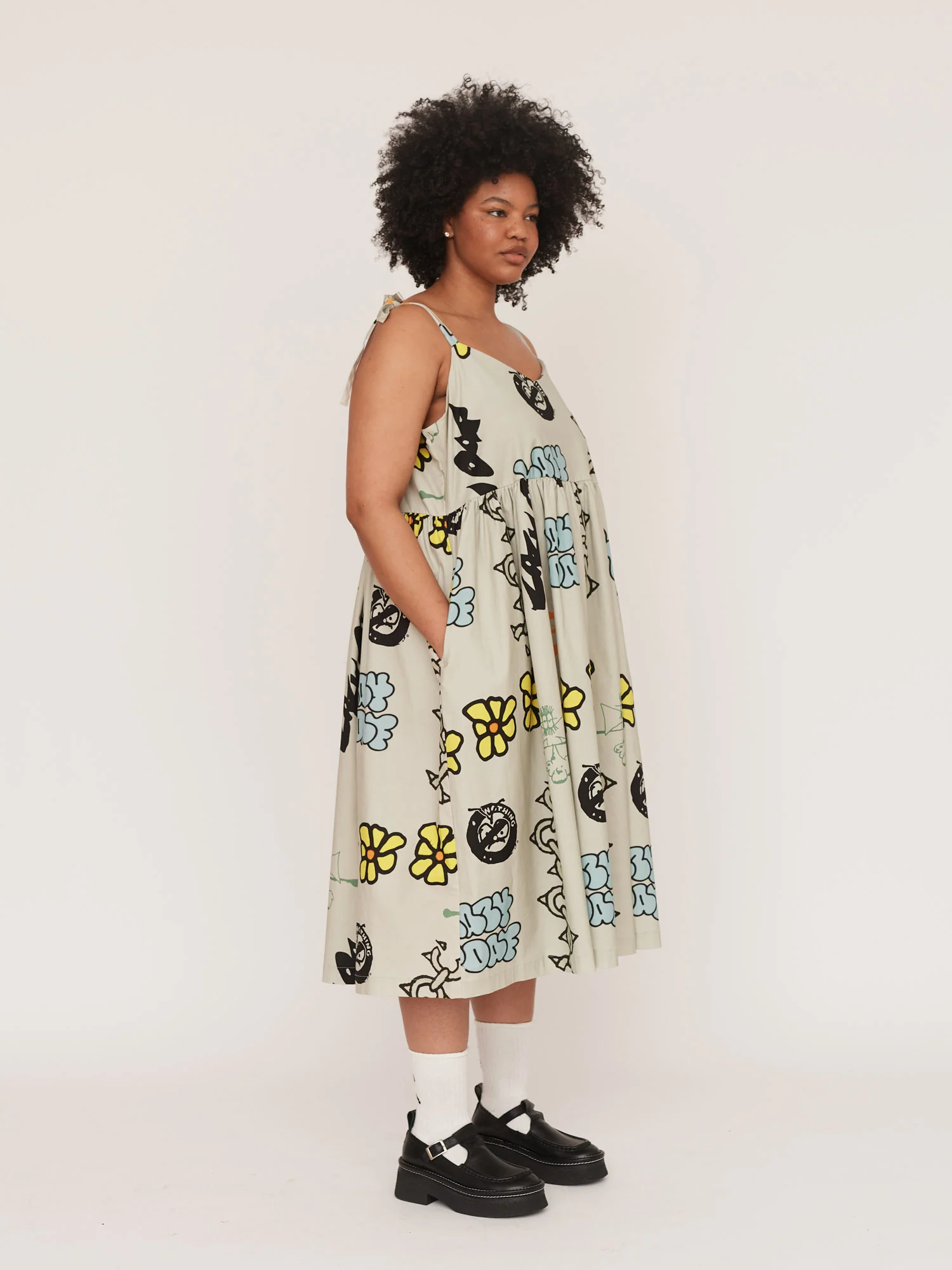 Sketchbook Tie Shoulder Dress - Image 2