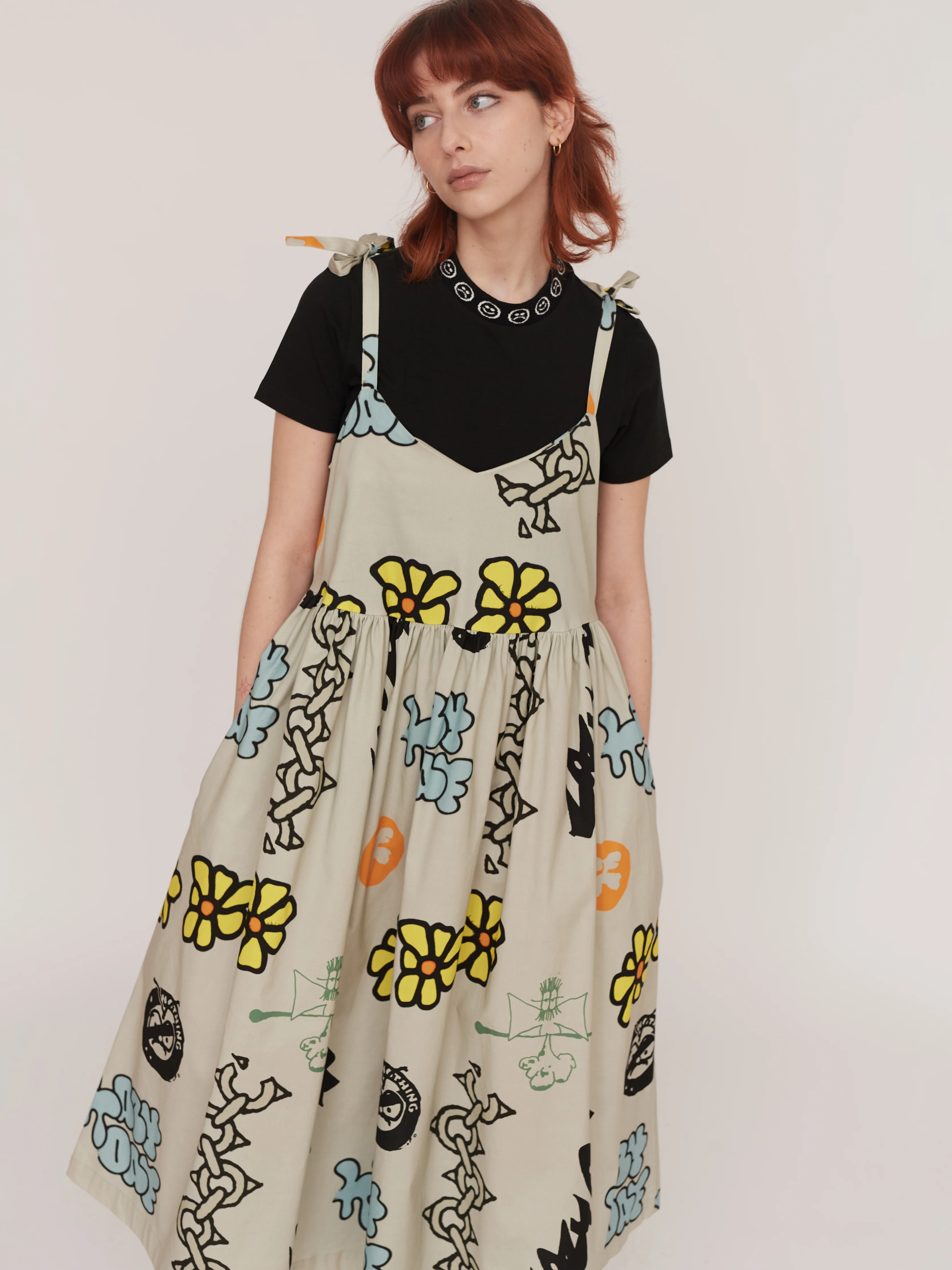 Sketchbook Tie Shoulder Dress - Image 5