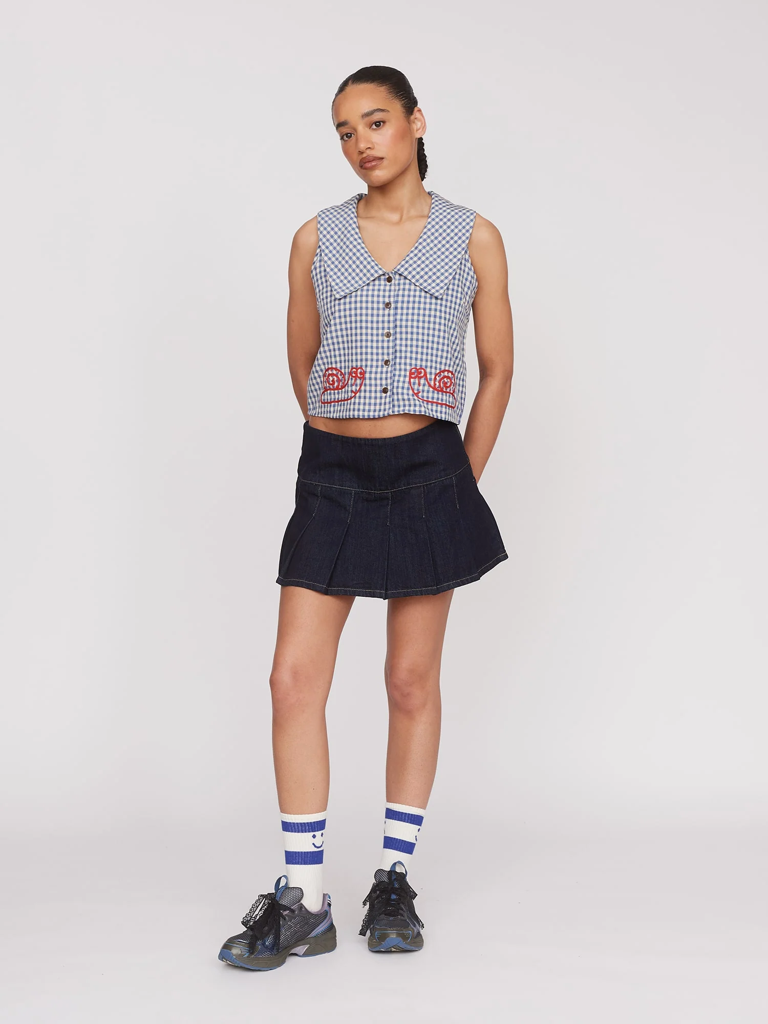 Snails Pace Sleeveless Collard Shirt - Image 2