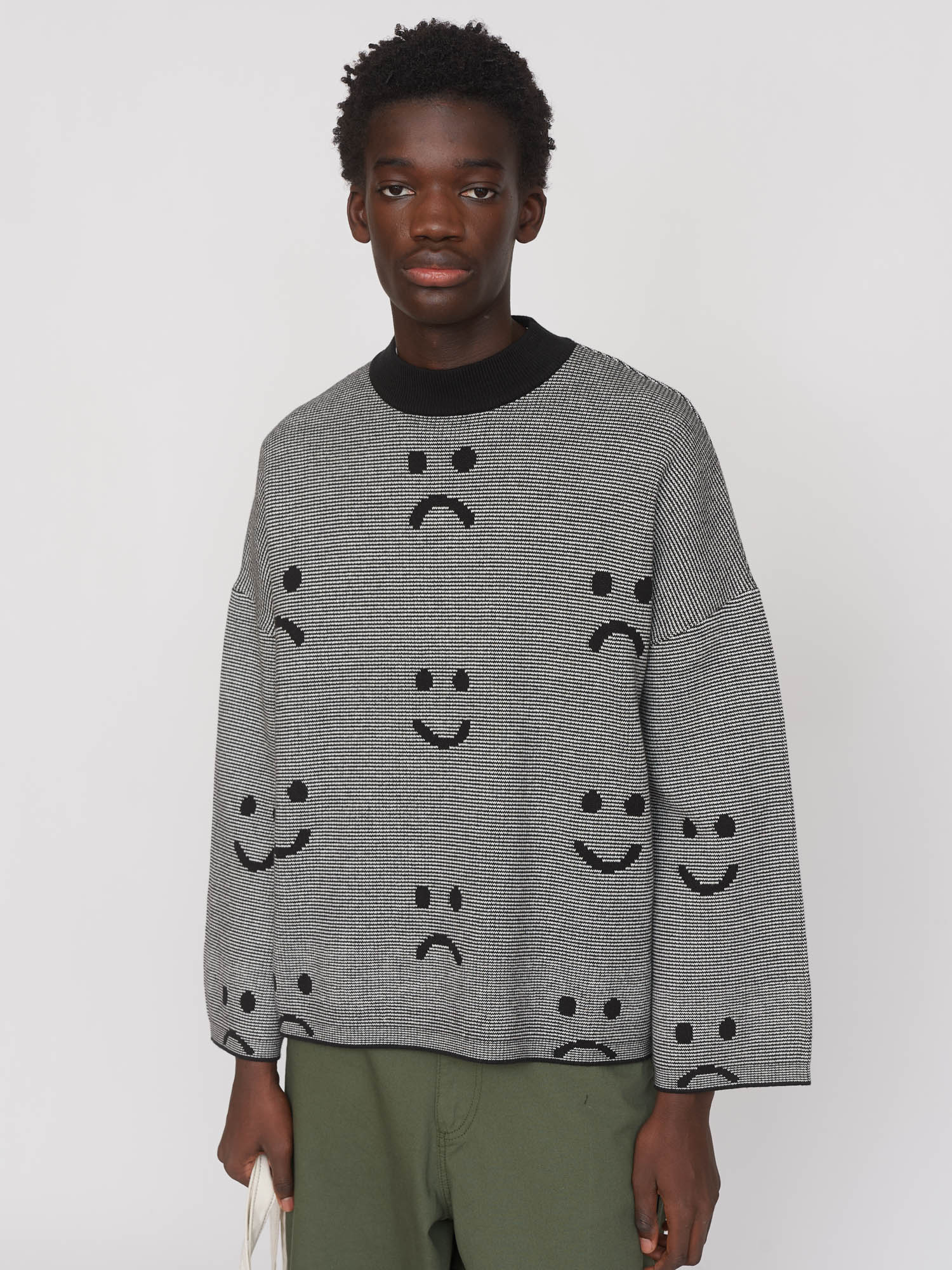 Stripe Chuck On Knitted Jumper - Image 2