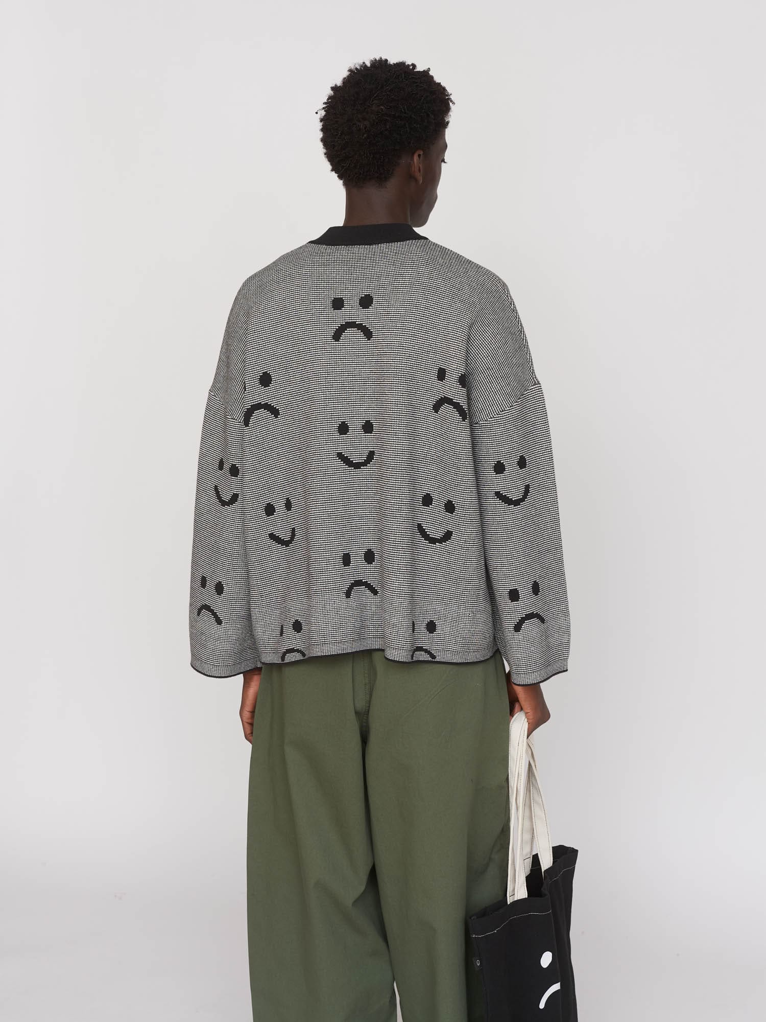 Stripe Chuck On Knitted Jumper - Image 9