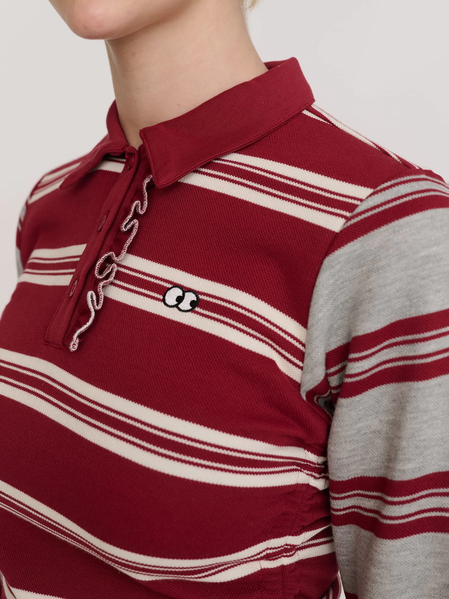 Stripe Rouched Rugby top - Image 7