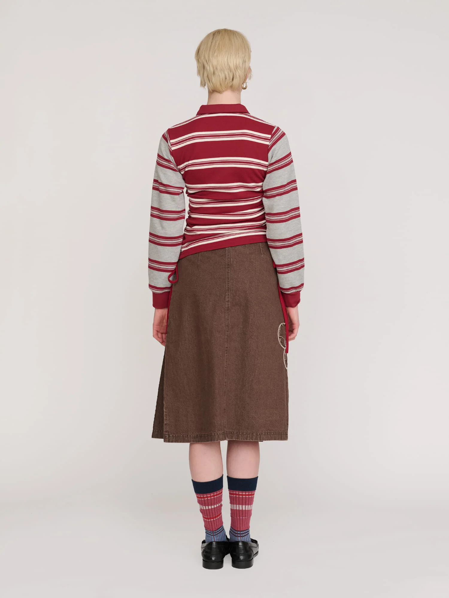 Stripe Rouched Rugby top - Image 9