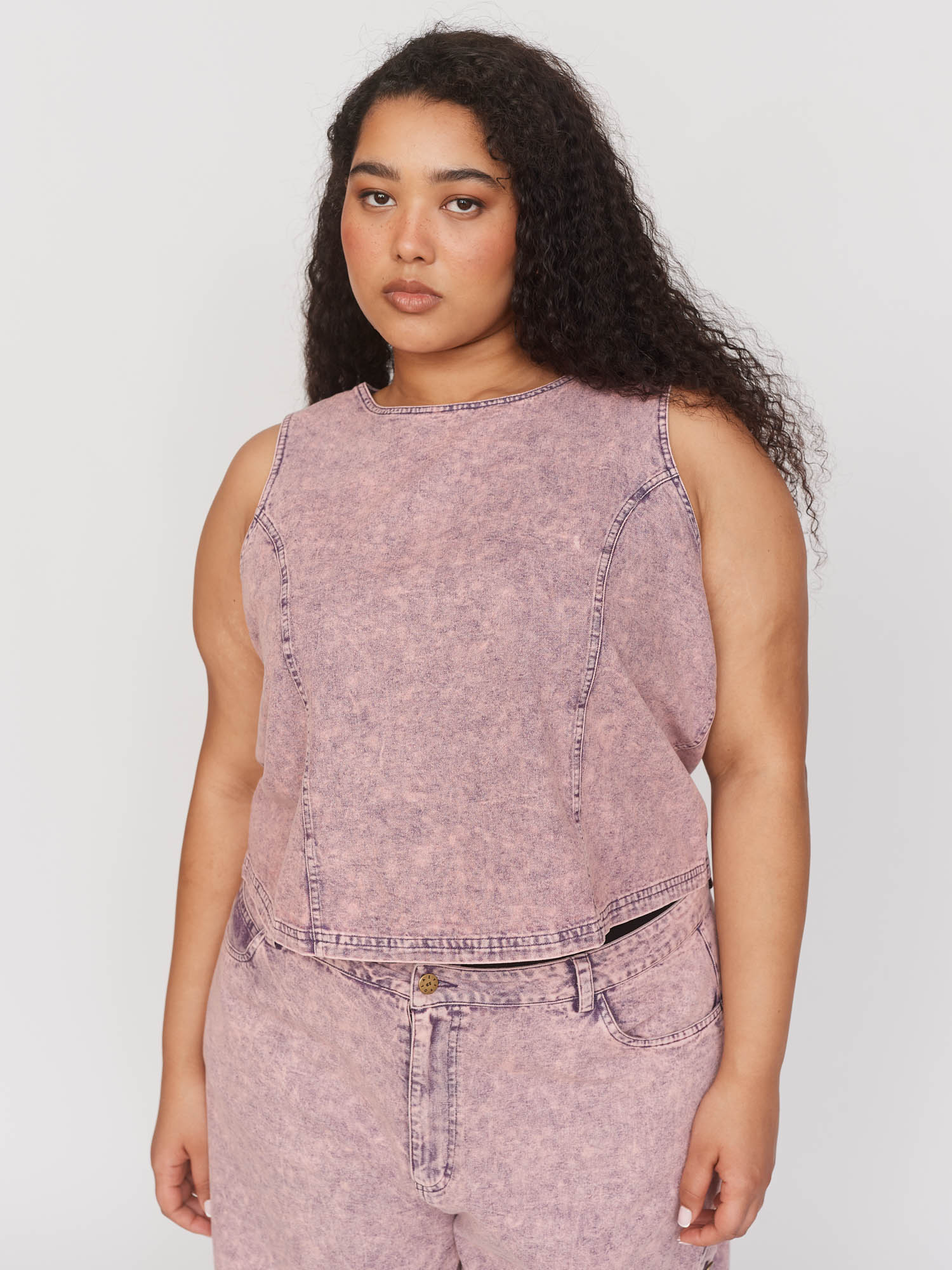 Tan Lines Denim Top