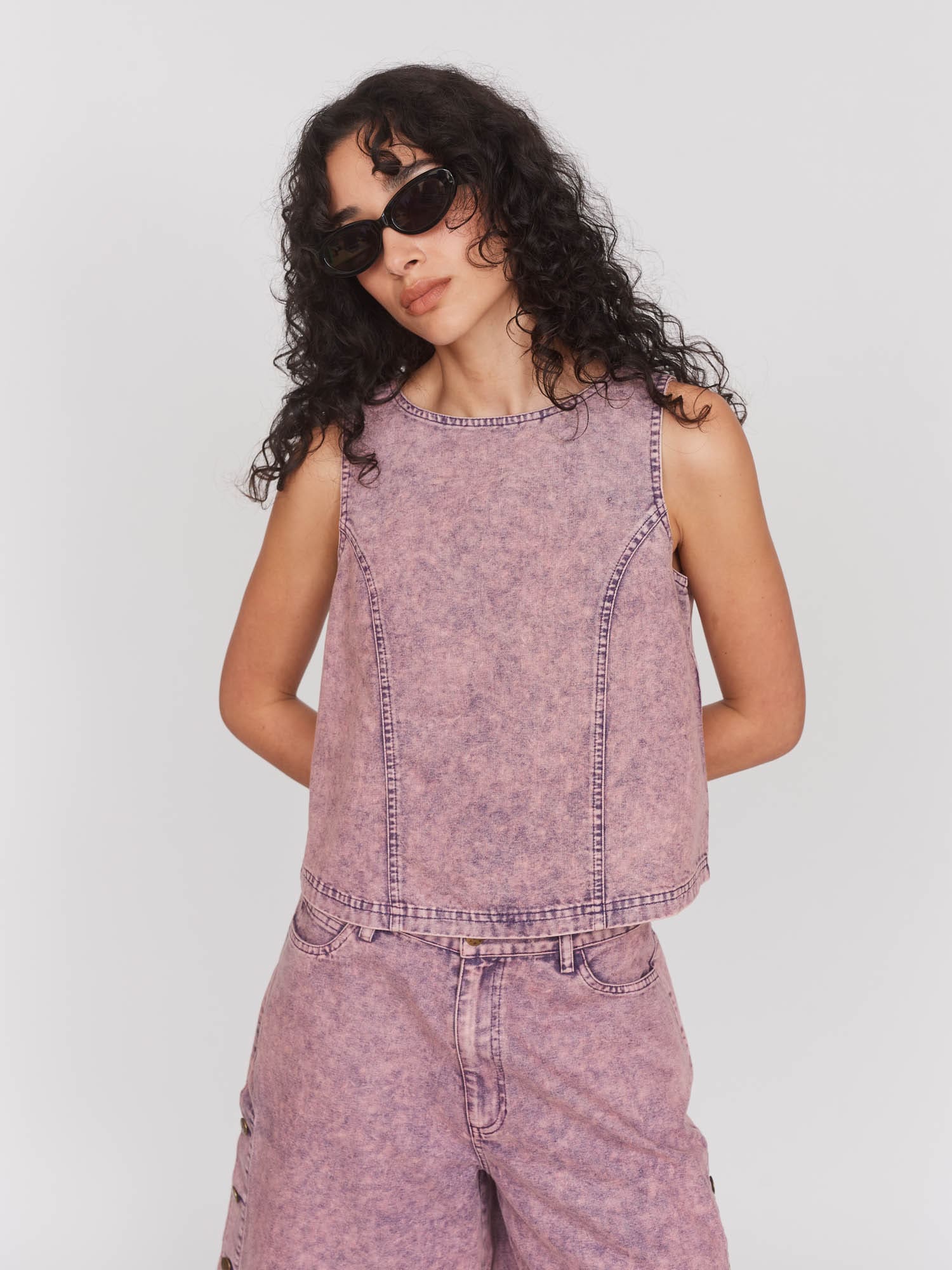 Tan Lines Denim Top - Image 2