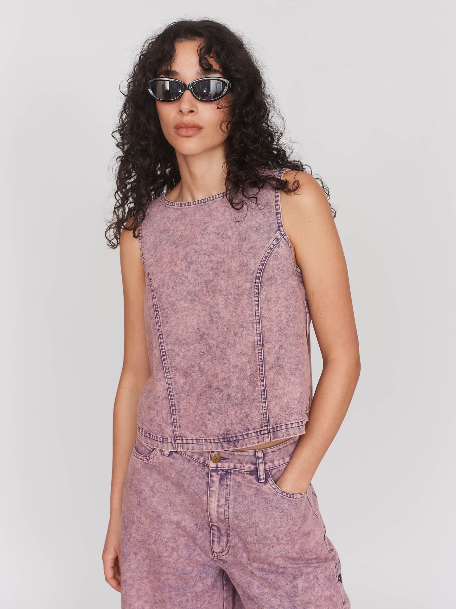 Tan Lines Denim Top - Image 7