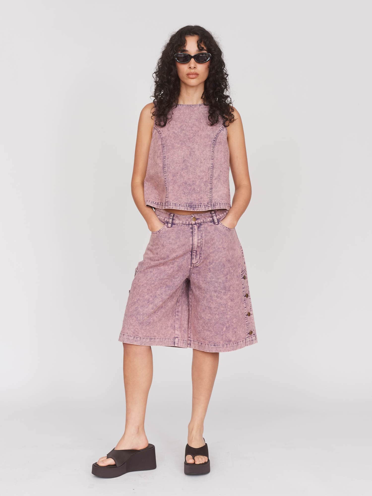Tan Lines Denim Top - Image 8