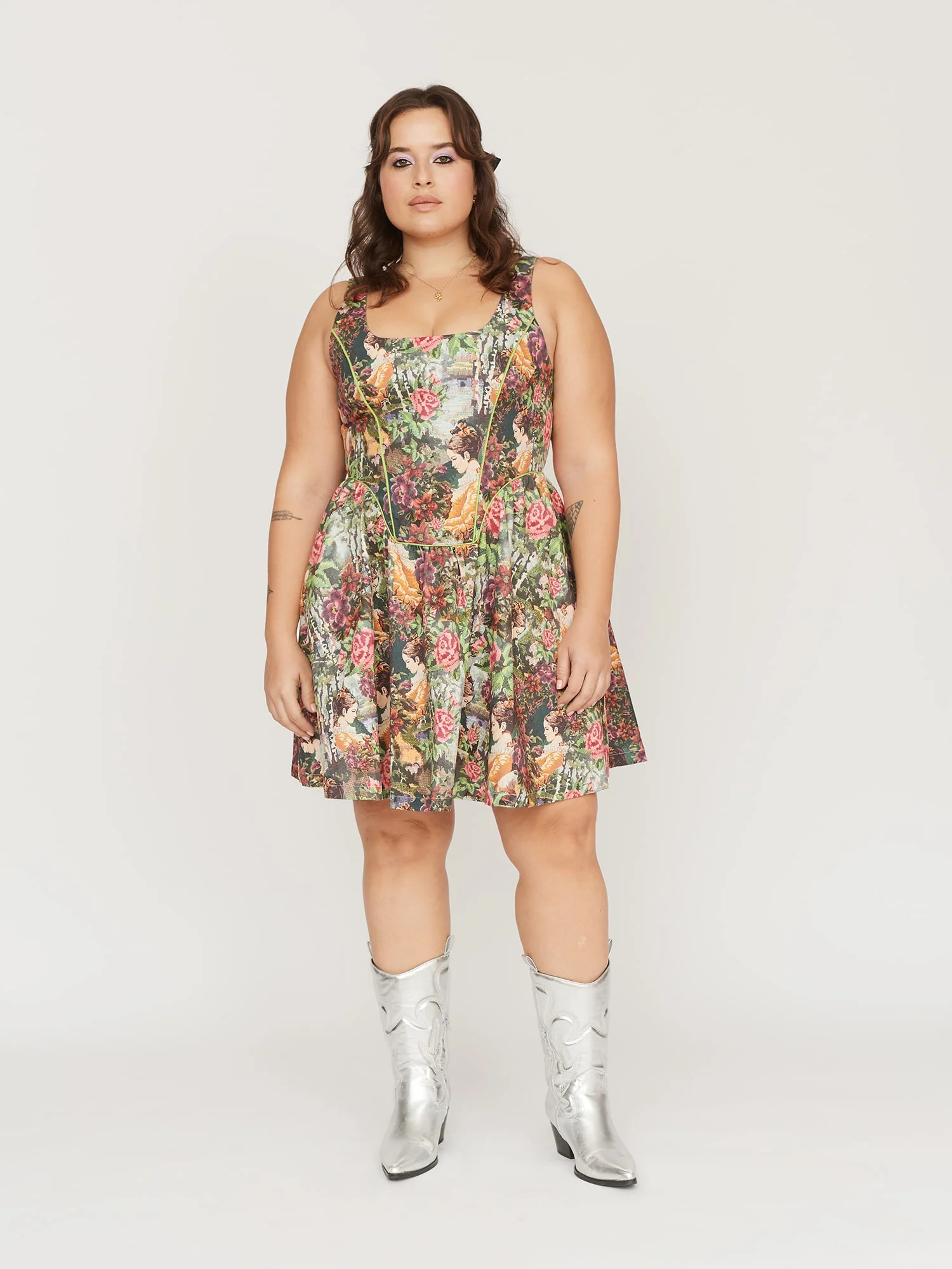 Tapestry Corset-Style Dress - Image 3