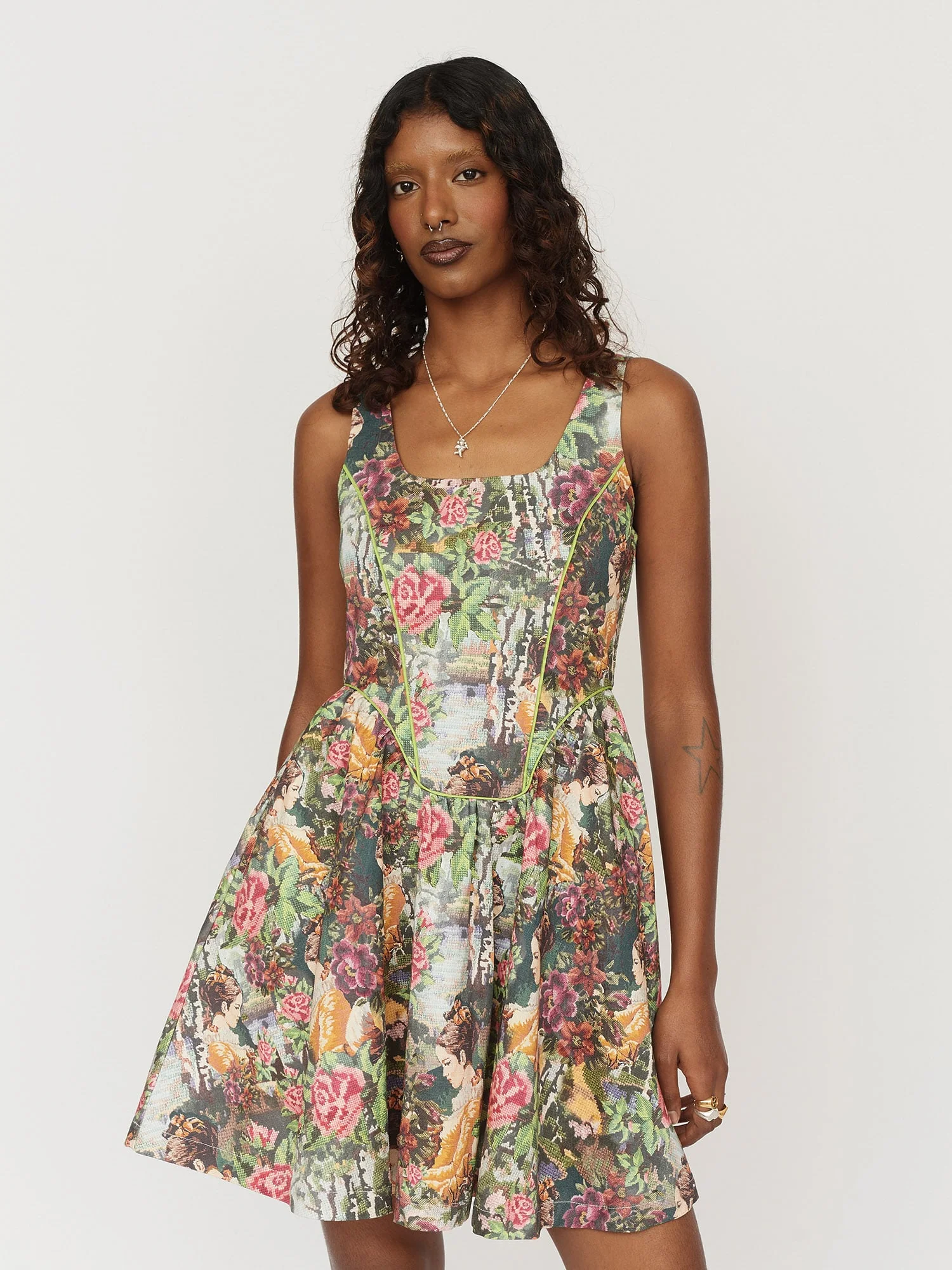 Tapestry Corset-Style Dress - Image 7