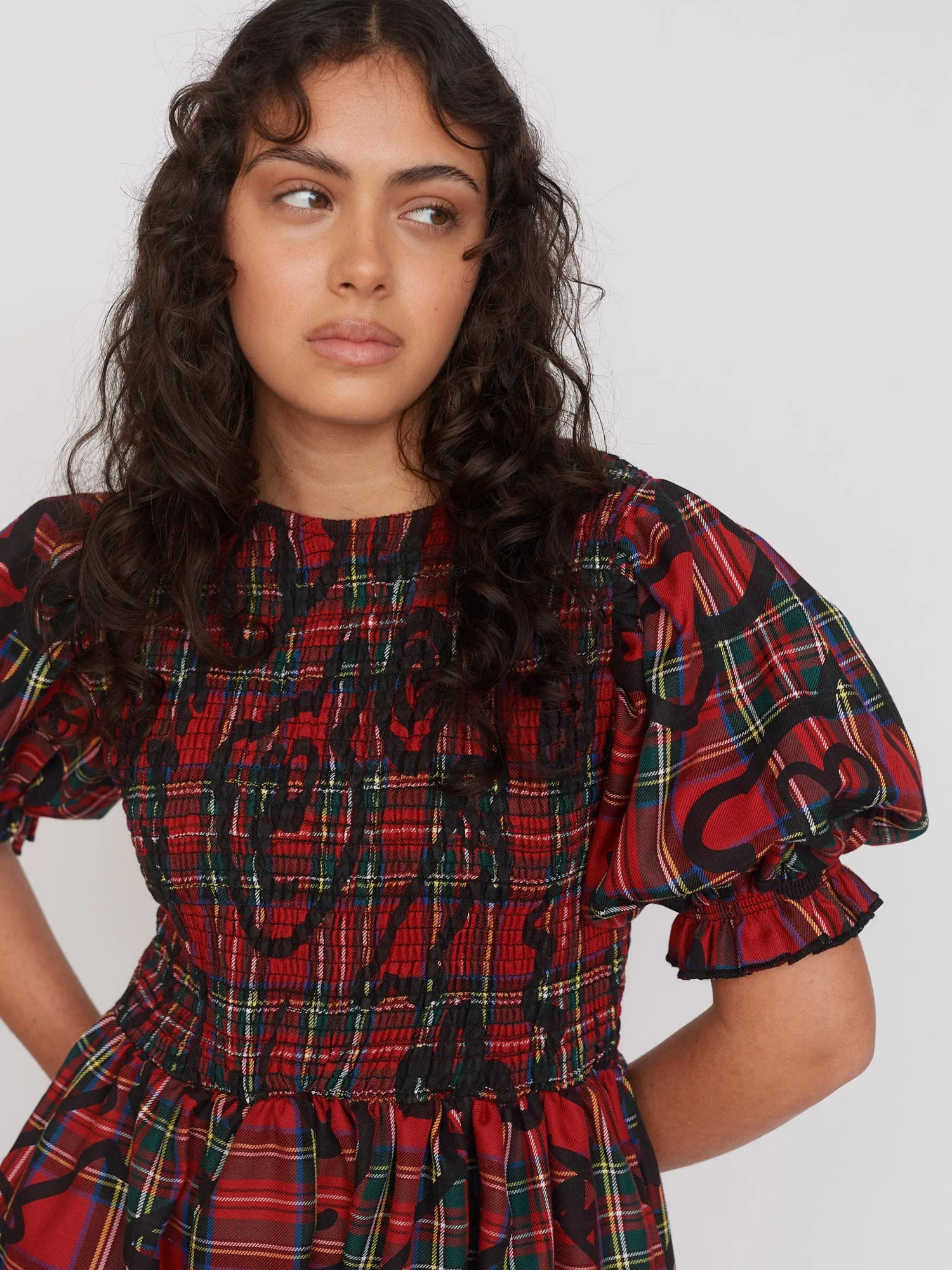 Tartan Scribble Dress - Image 2