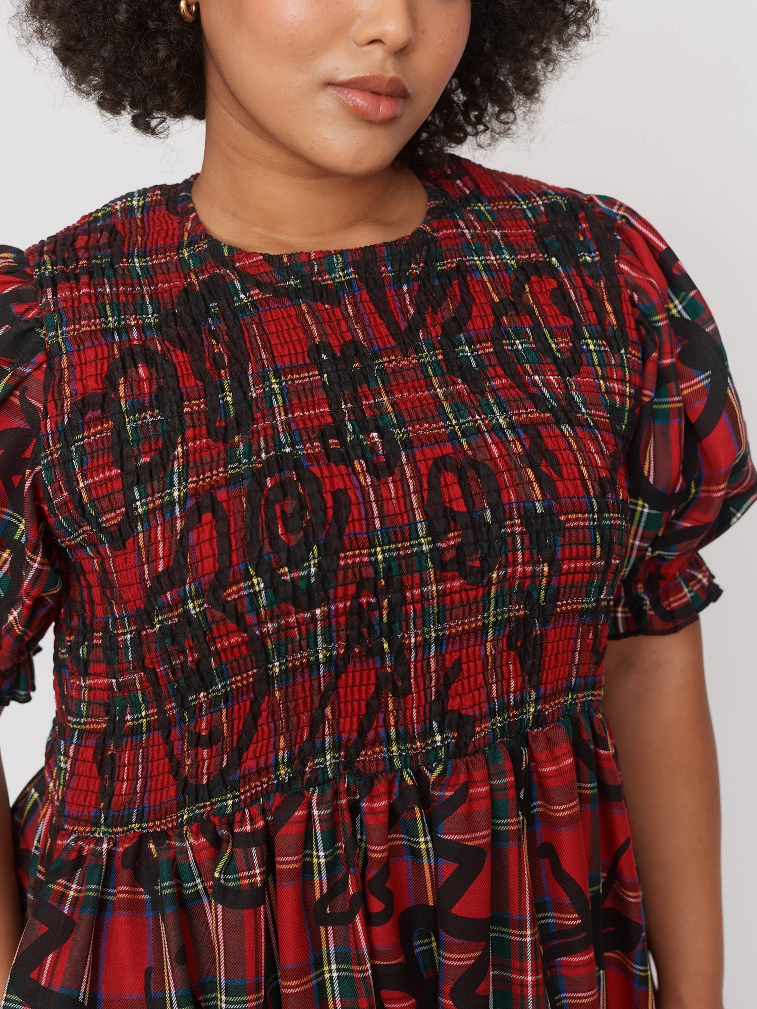 Tartan Scribble Dress - Image 5