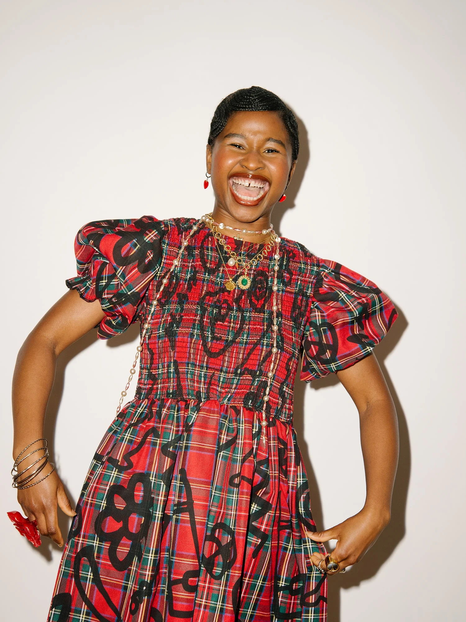 Tartan Scribble Dress - Image 6