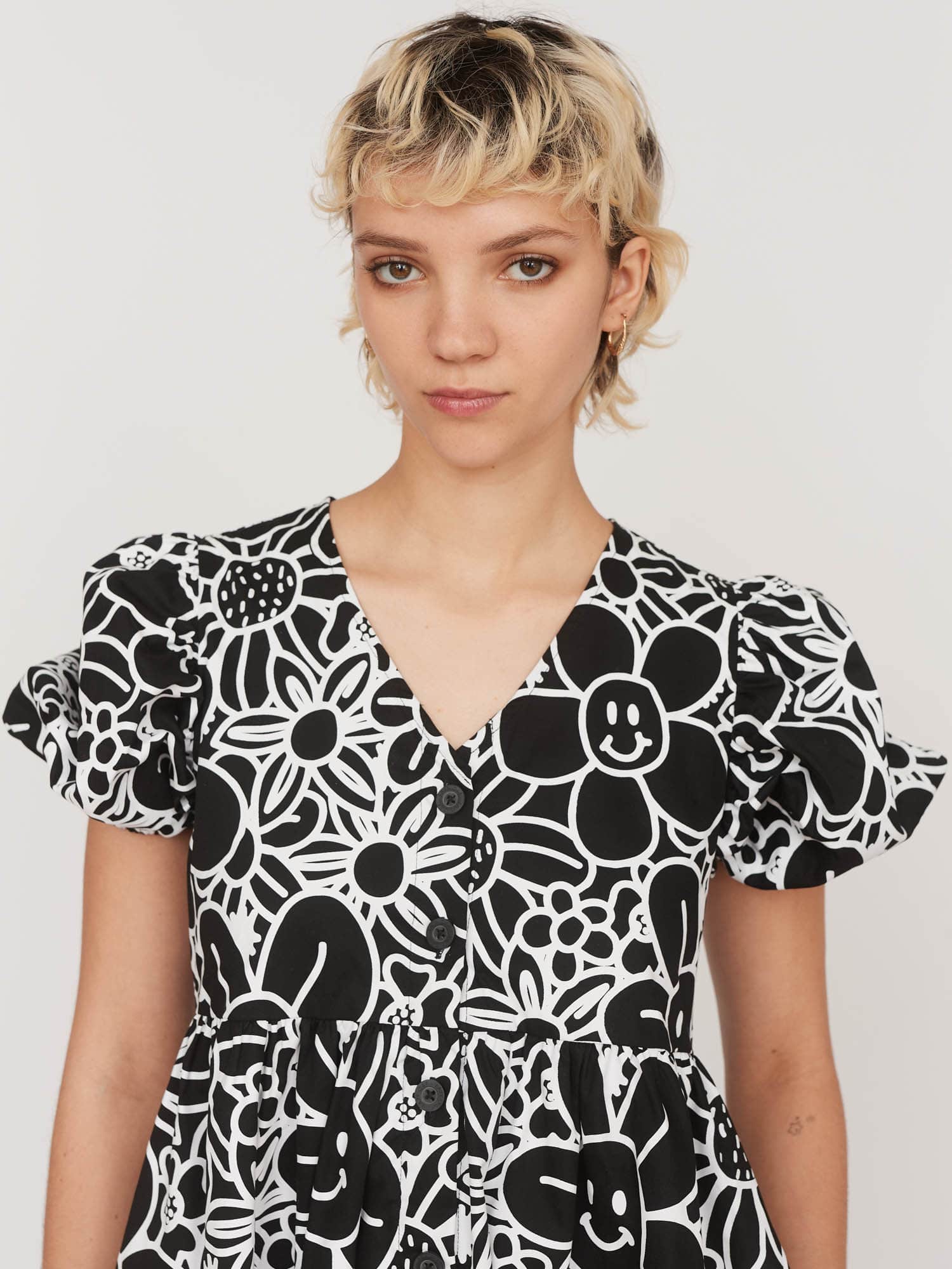Thanks A Bunch Button Up Smock Dress - Image 4